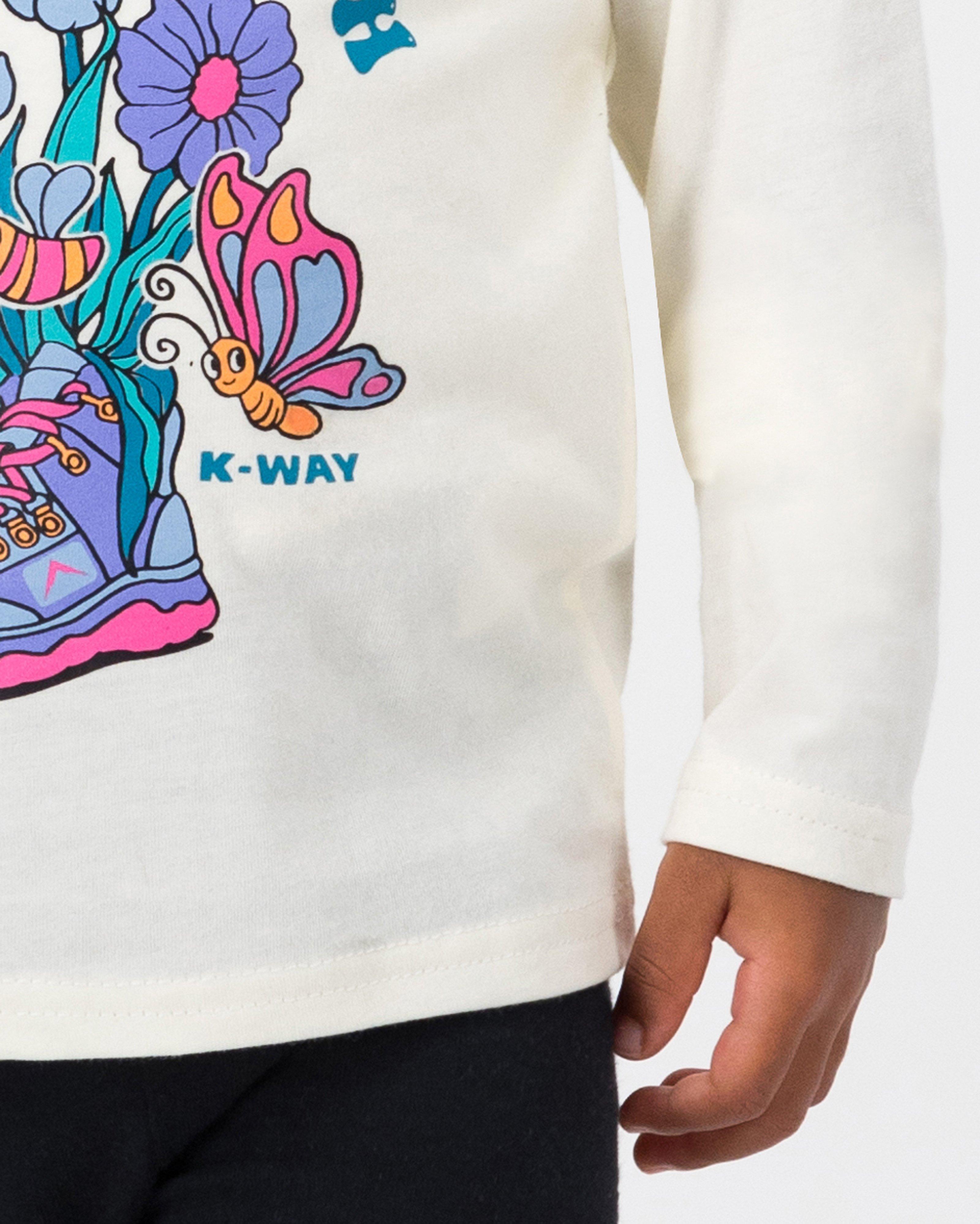K-Way Kids Girls' Adventure Club T-shirt -  Milk