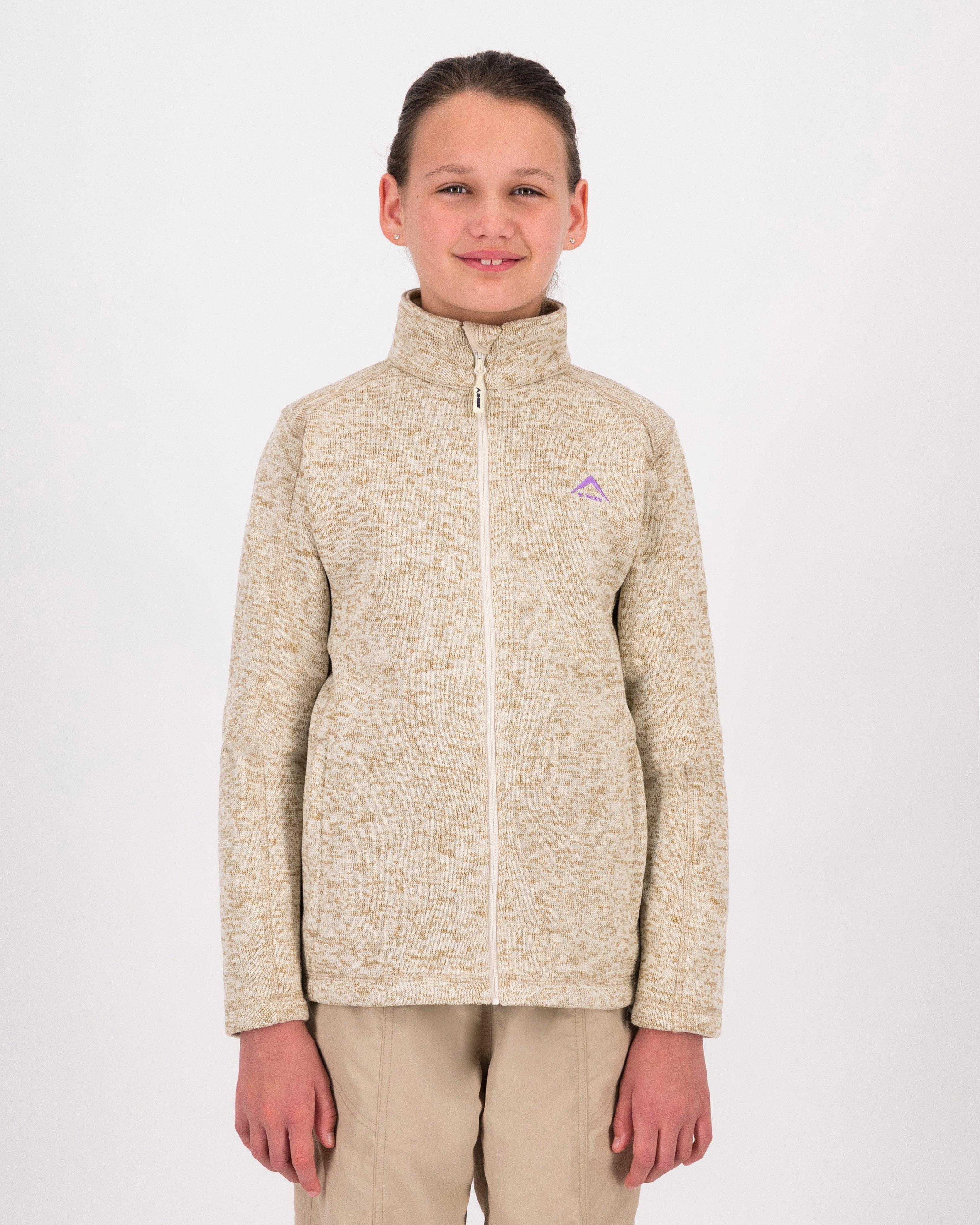 K-Way Youth Pizzly Knitted Fleece Jacket girls -  Milk