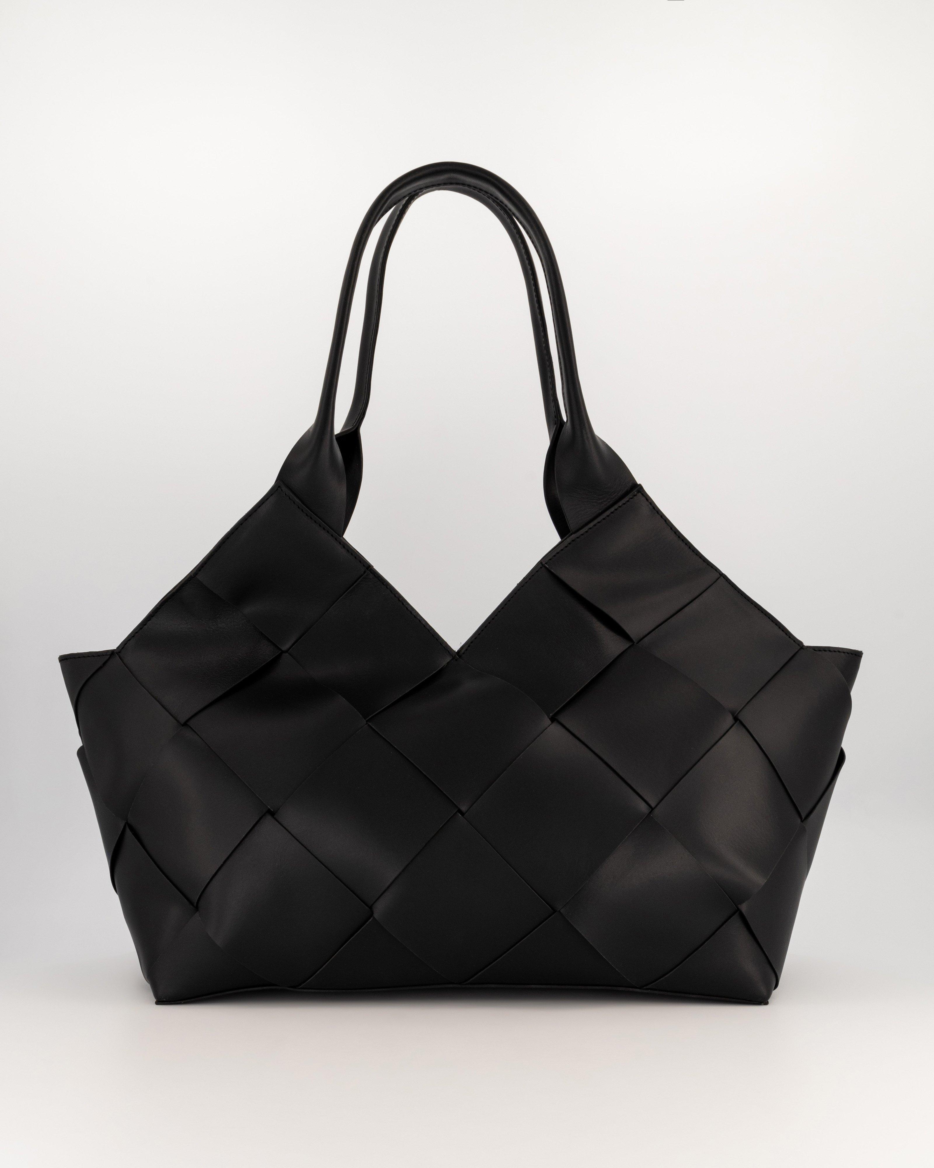 Rilee Plaited Basket Bag -  Black