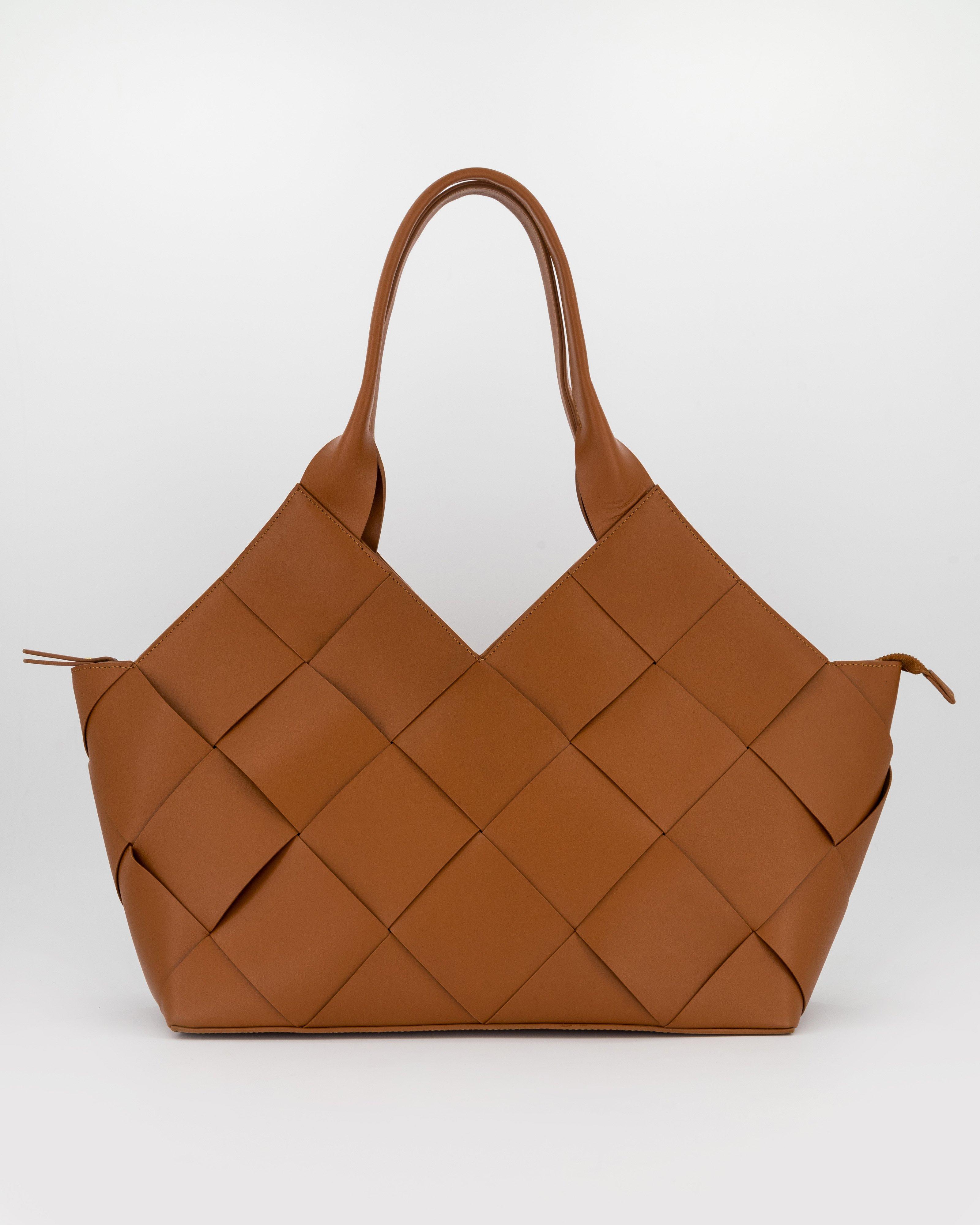 Rilee Plaited Basket Bag -  Tan