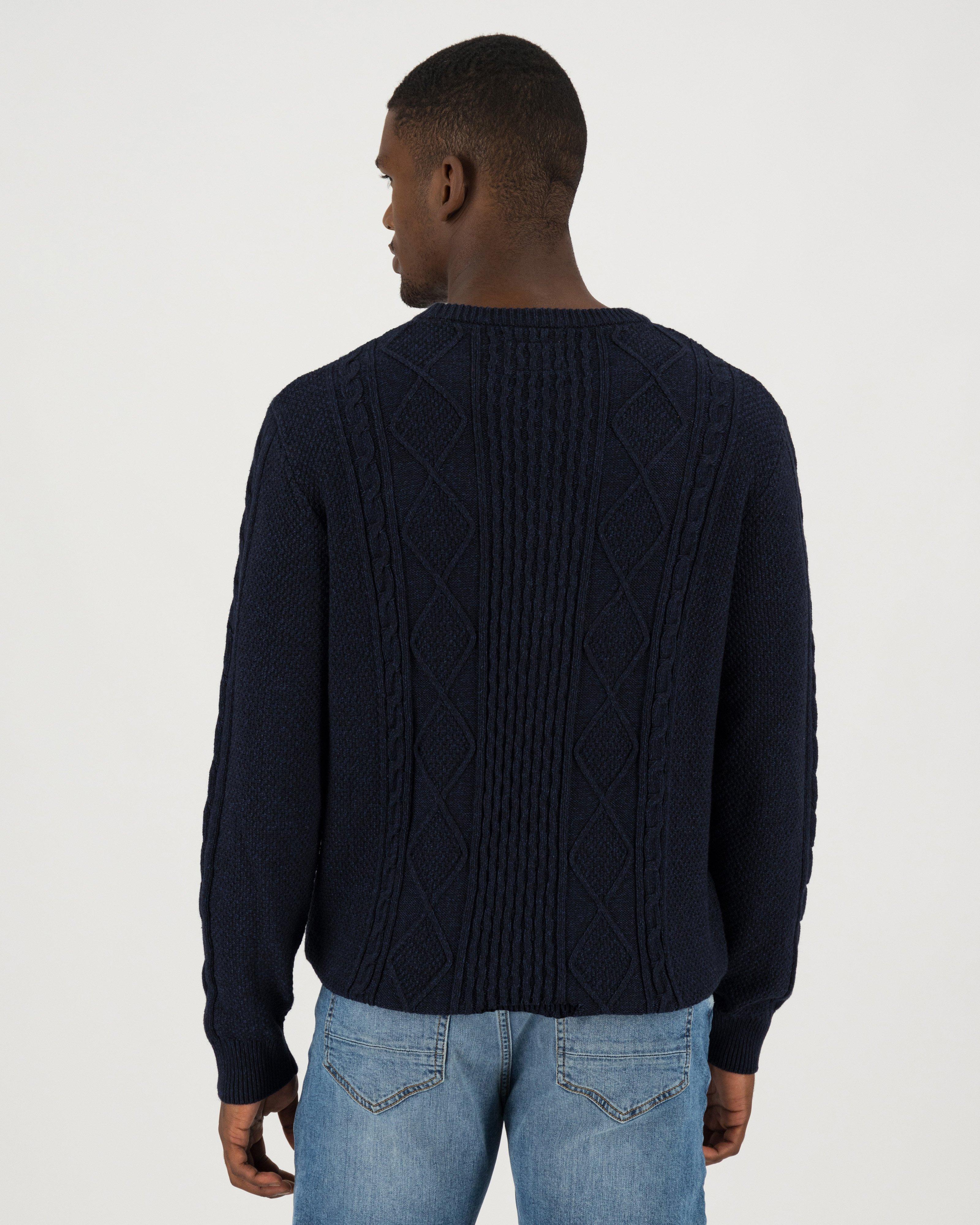 Men's Adrian Cable Knit -  Navy