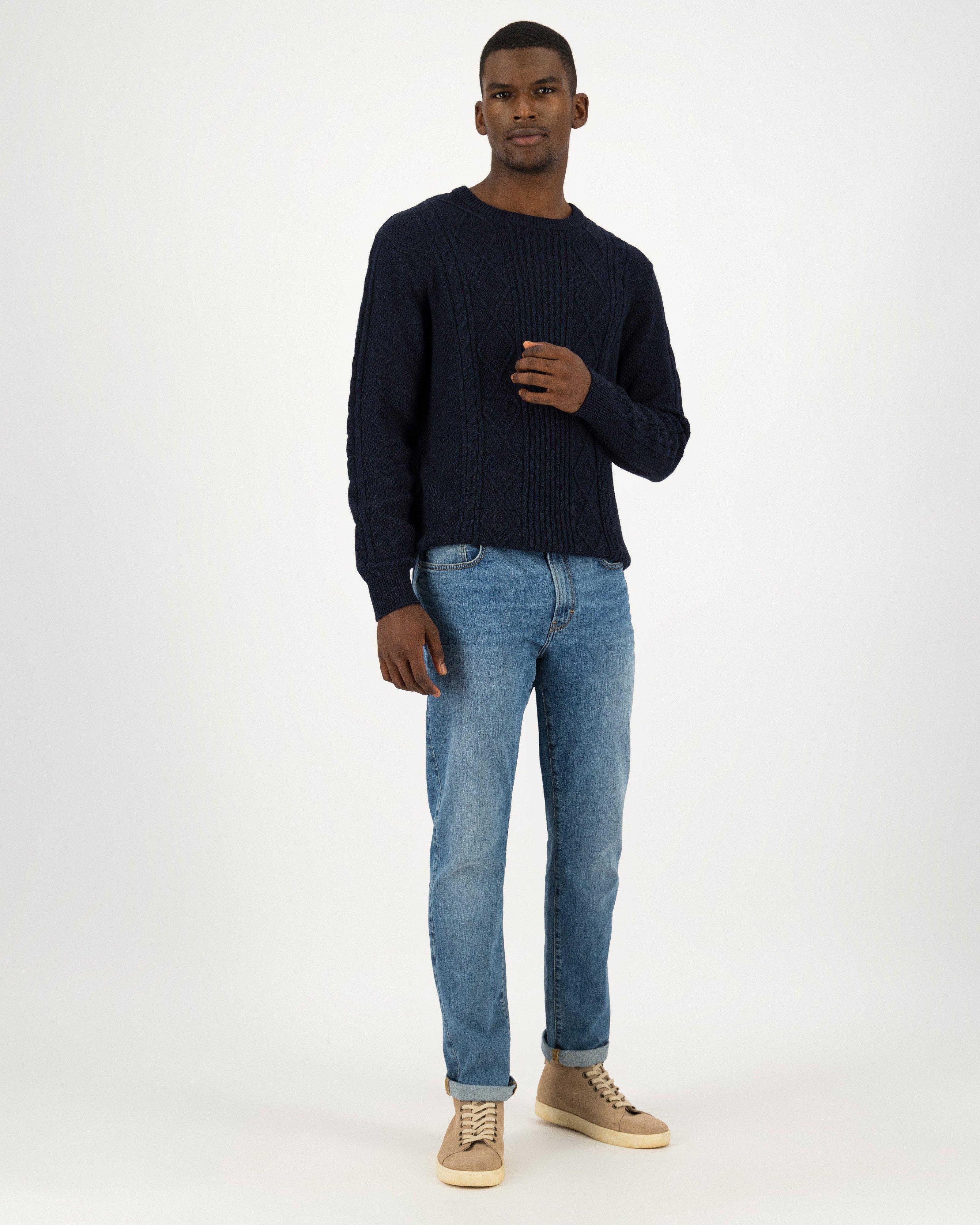 Men's Adrian Cable Knit -  Navy