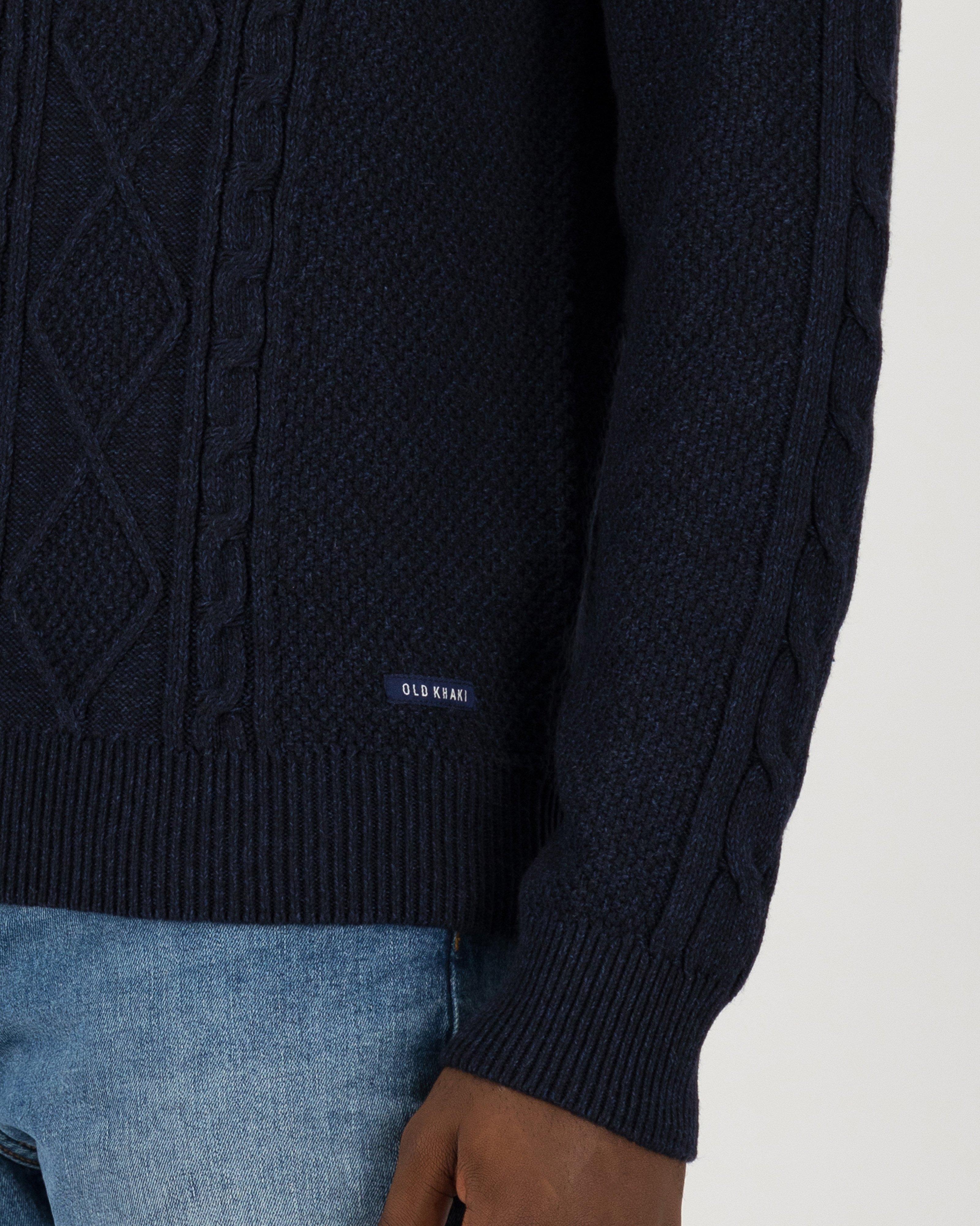 Men's Adrian Cable Knit -  Navy