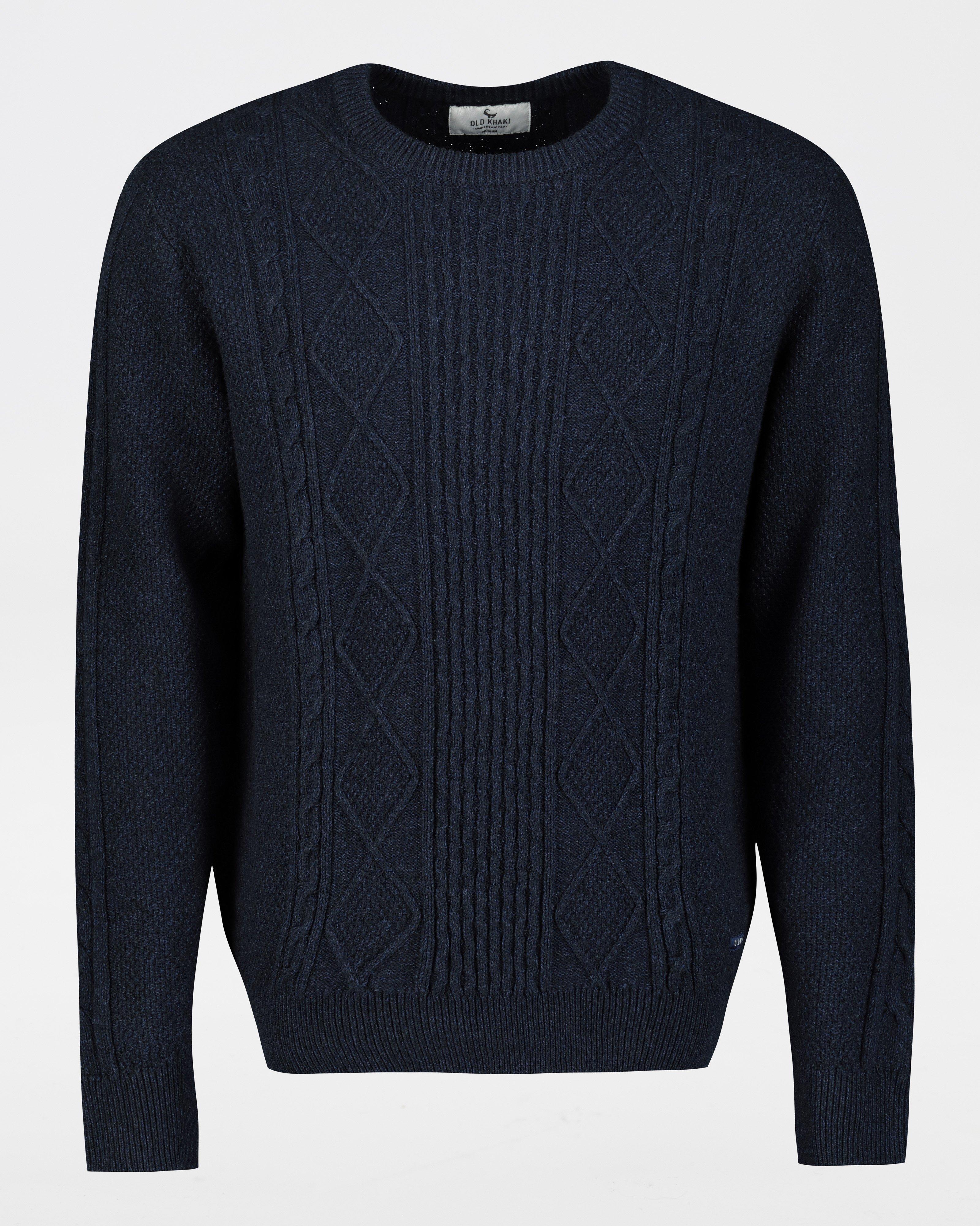 Men's Adrian Cable Knit -  Navy