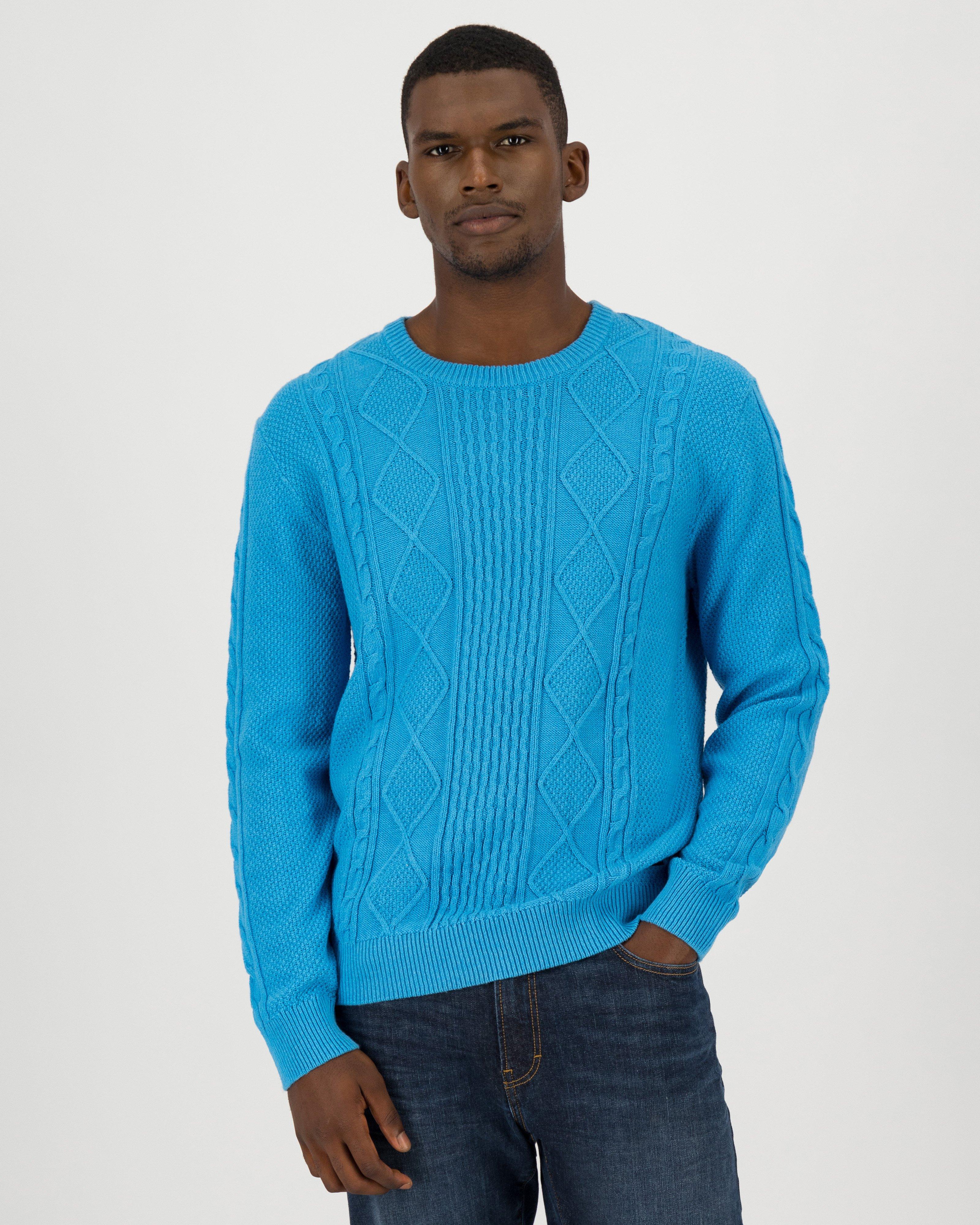 Cable knit best sale jumper mens