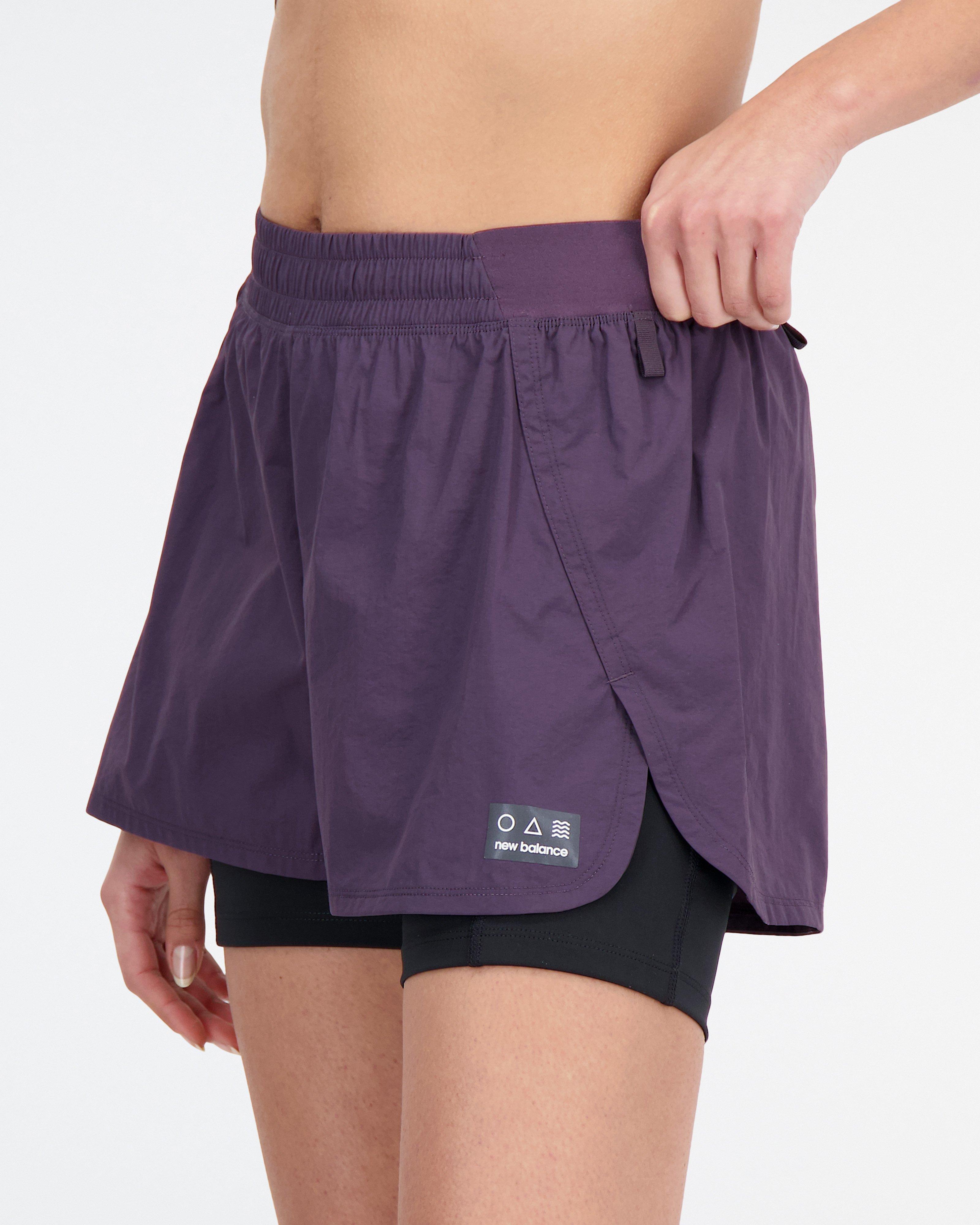 New Balance Women's Impact Run All Terrain 2-In-1 Shorts -  Purple