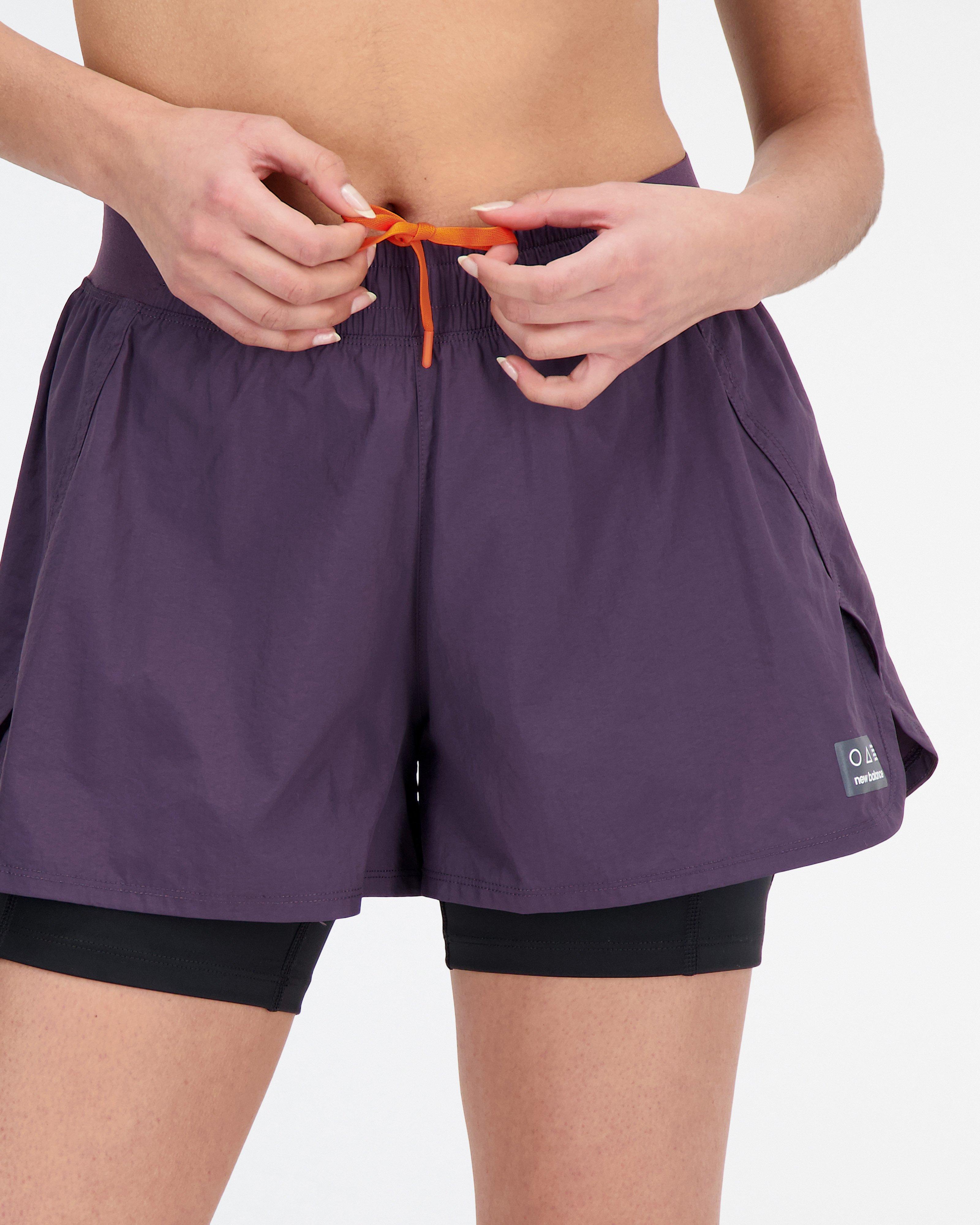 New Balance Women's Impact Run All Terrain 2-In-1 Shorts -  Purple