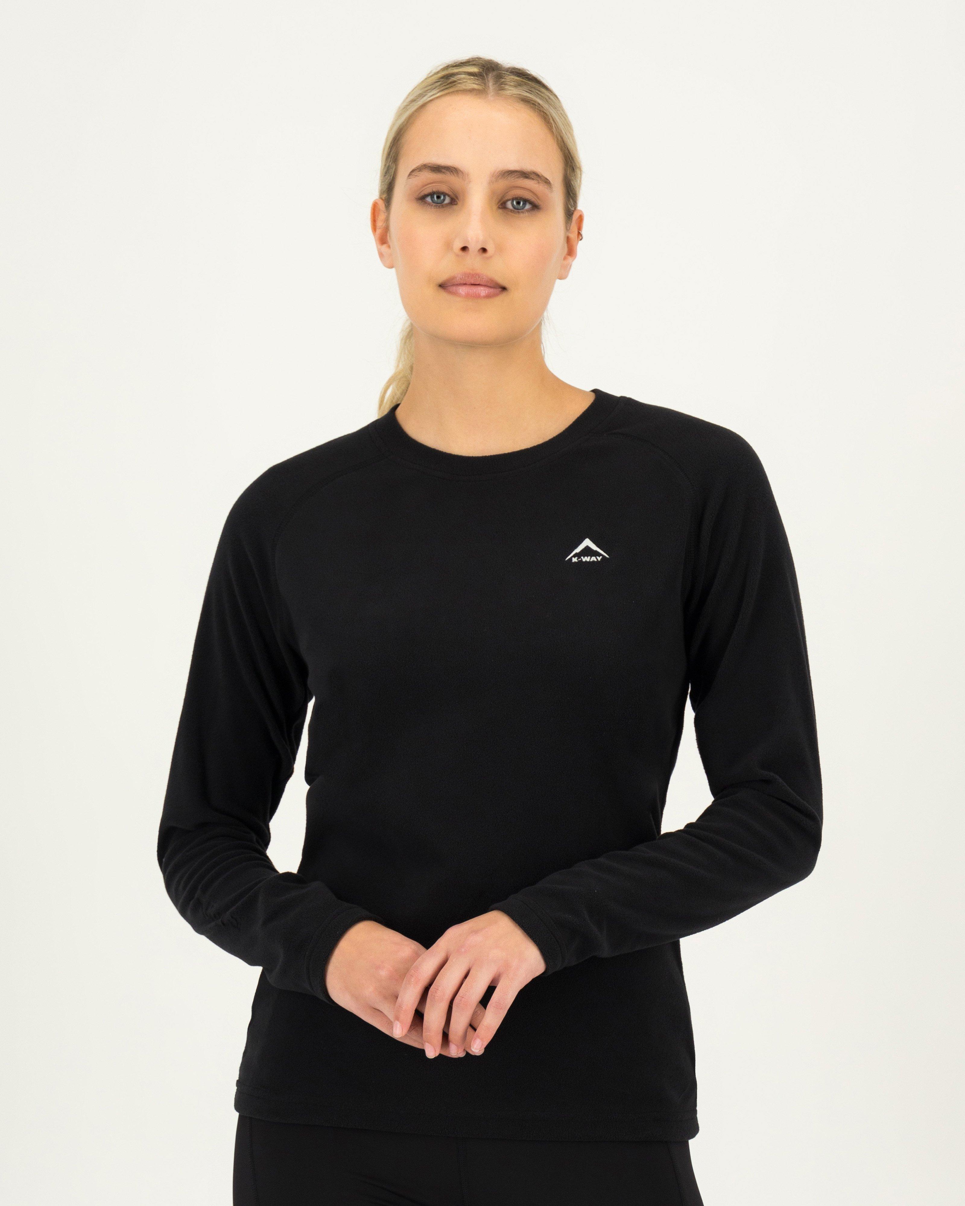 K-Way Women's Iris ECO Crewneck Fleece Top -  Black