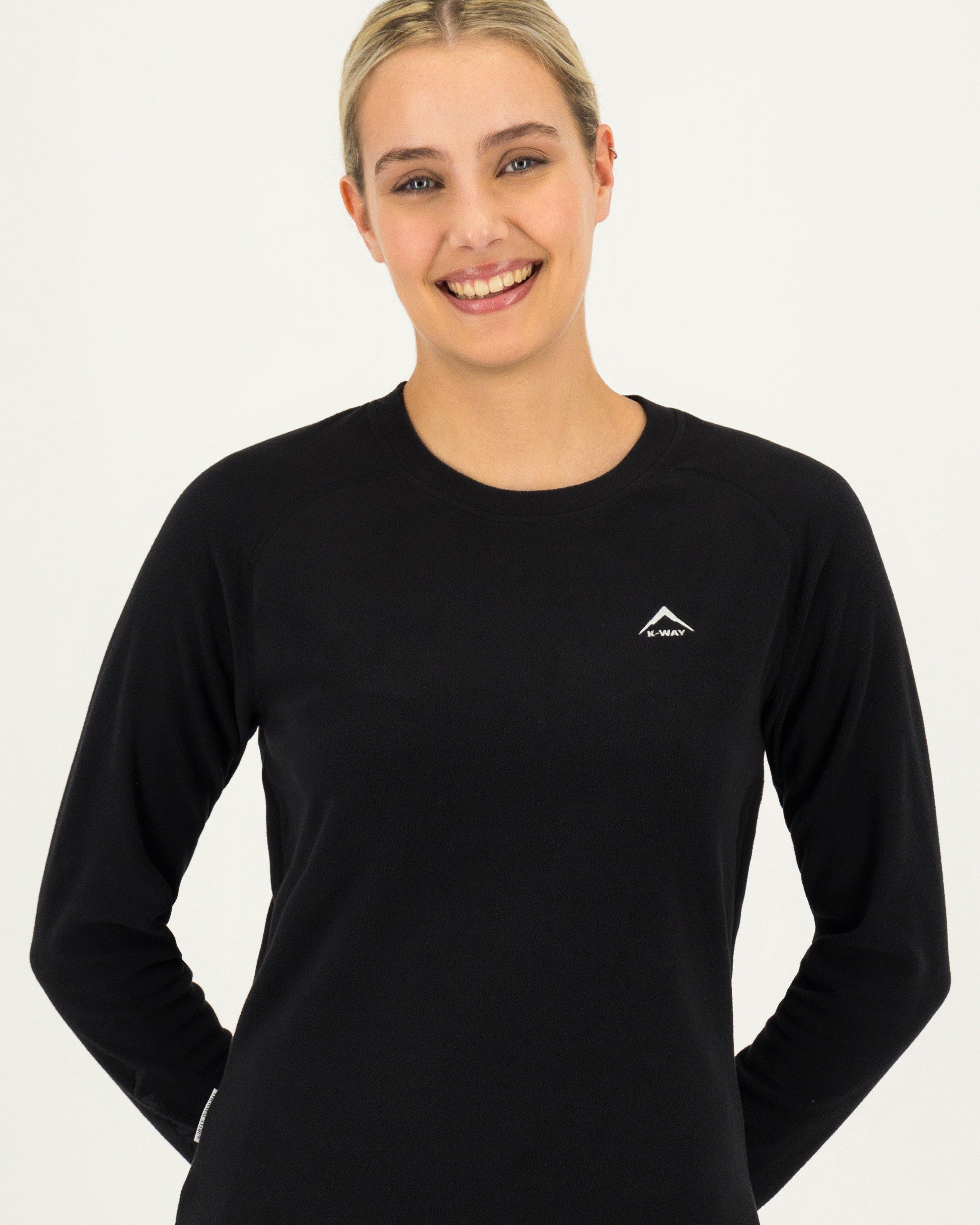 K-Way Women's Iris ECO Crewneck Fleece Top -  Black