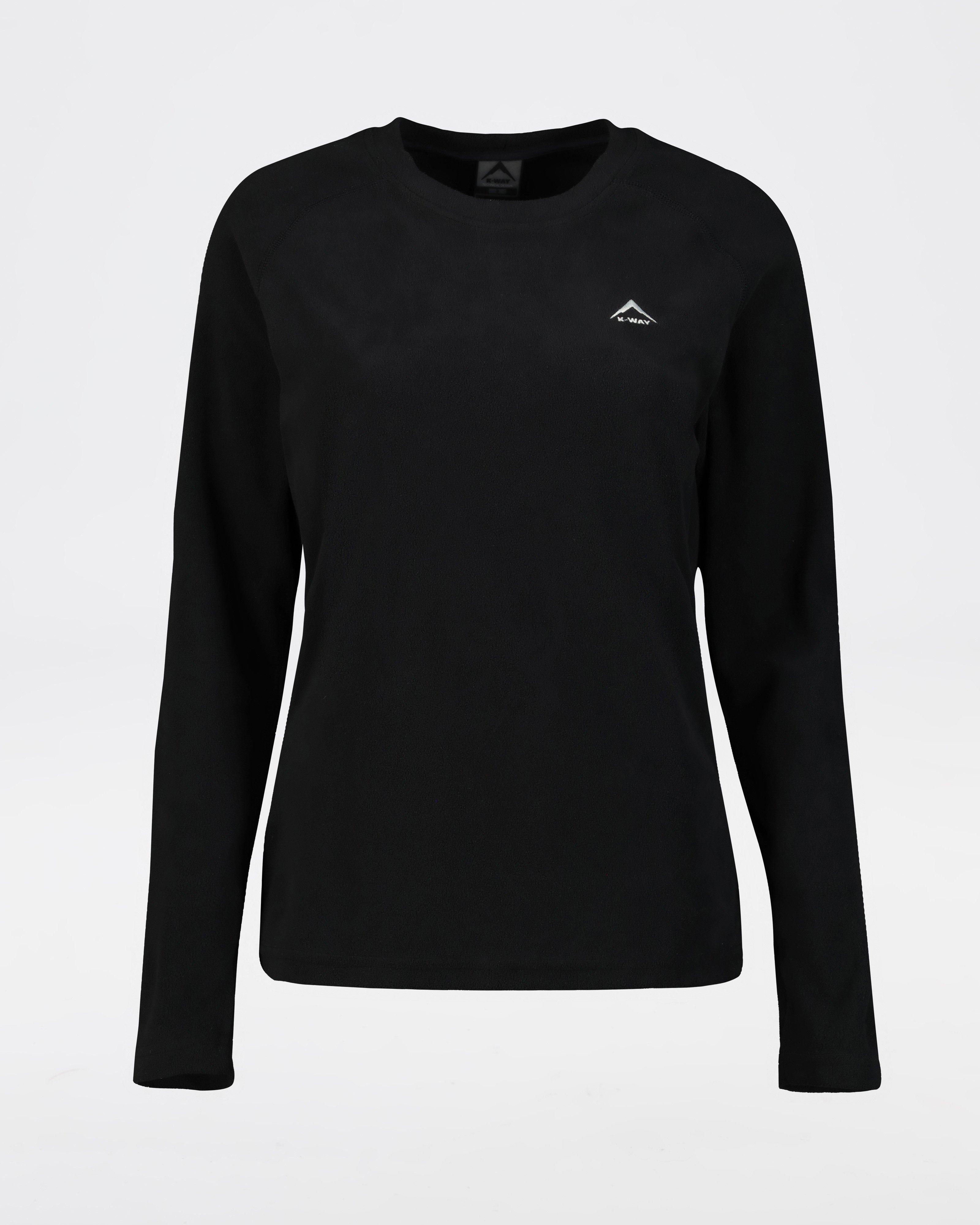 K-Way Women's Iris ECO Crewneck Fleece Top -  Black