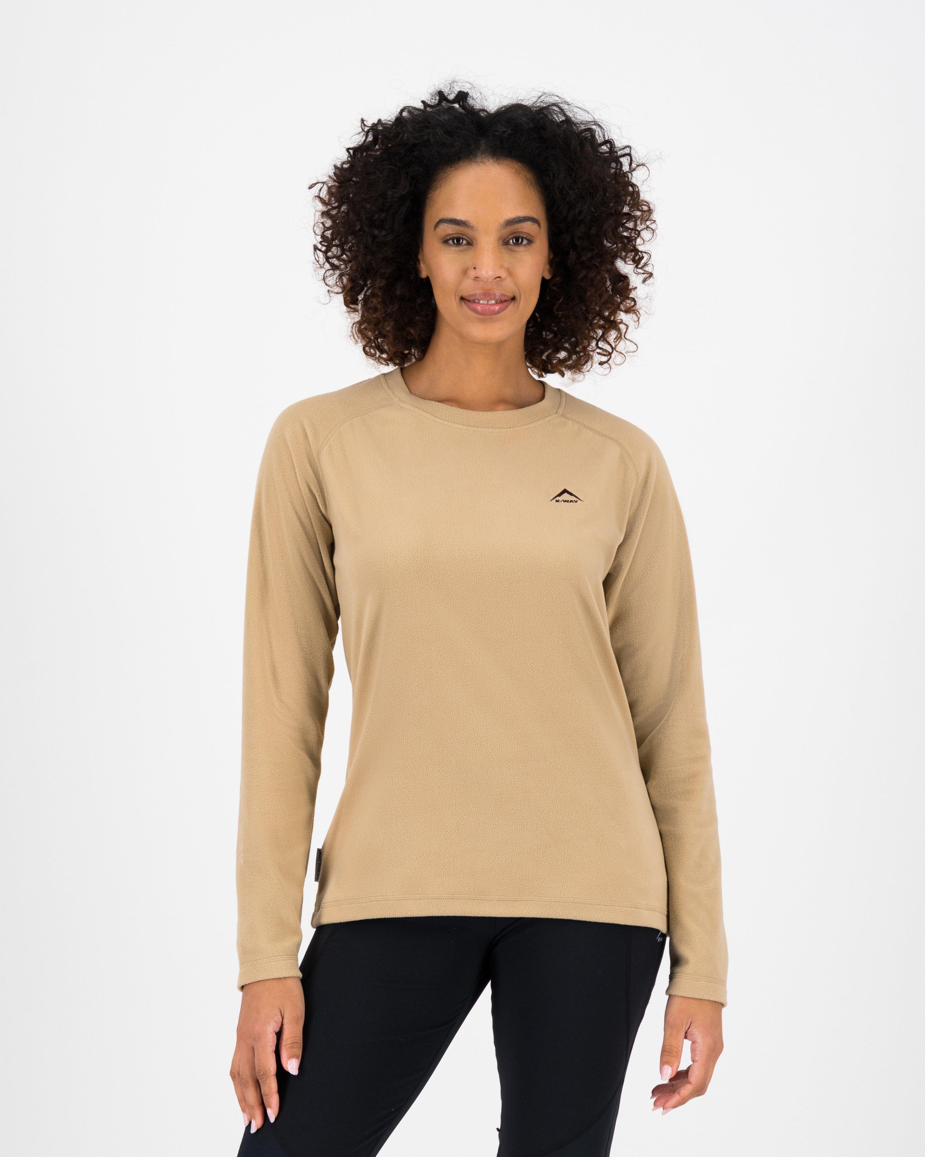 K-Way Women's Iris ECO Crewneck Fleece Top -  Tan