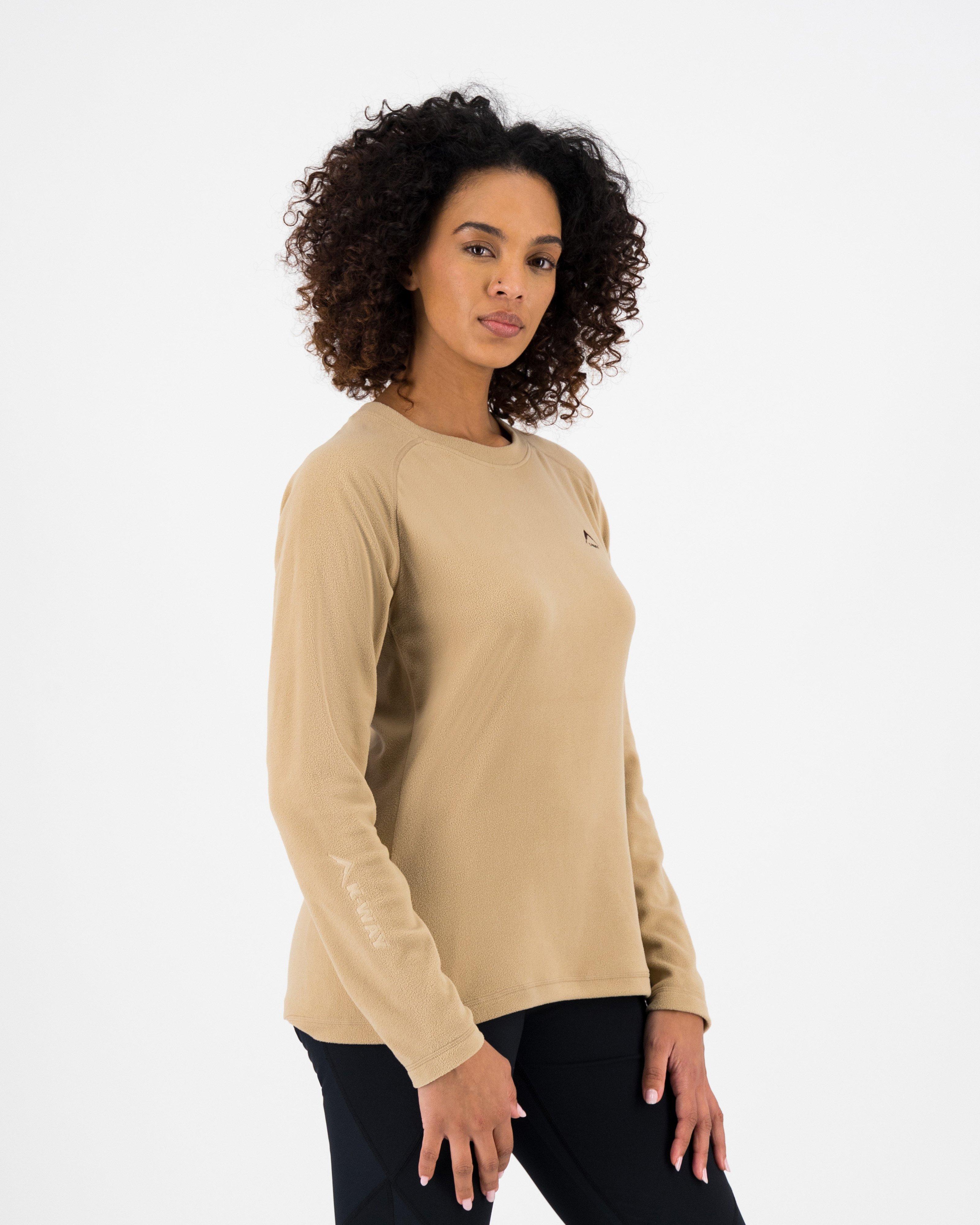 K-Way Women's Iris ECO Crewneck Fleece Top -  Tan