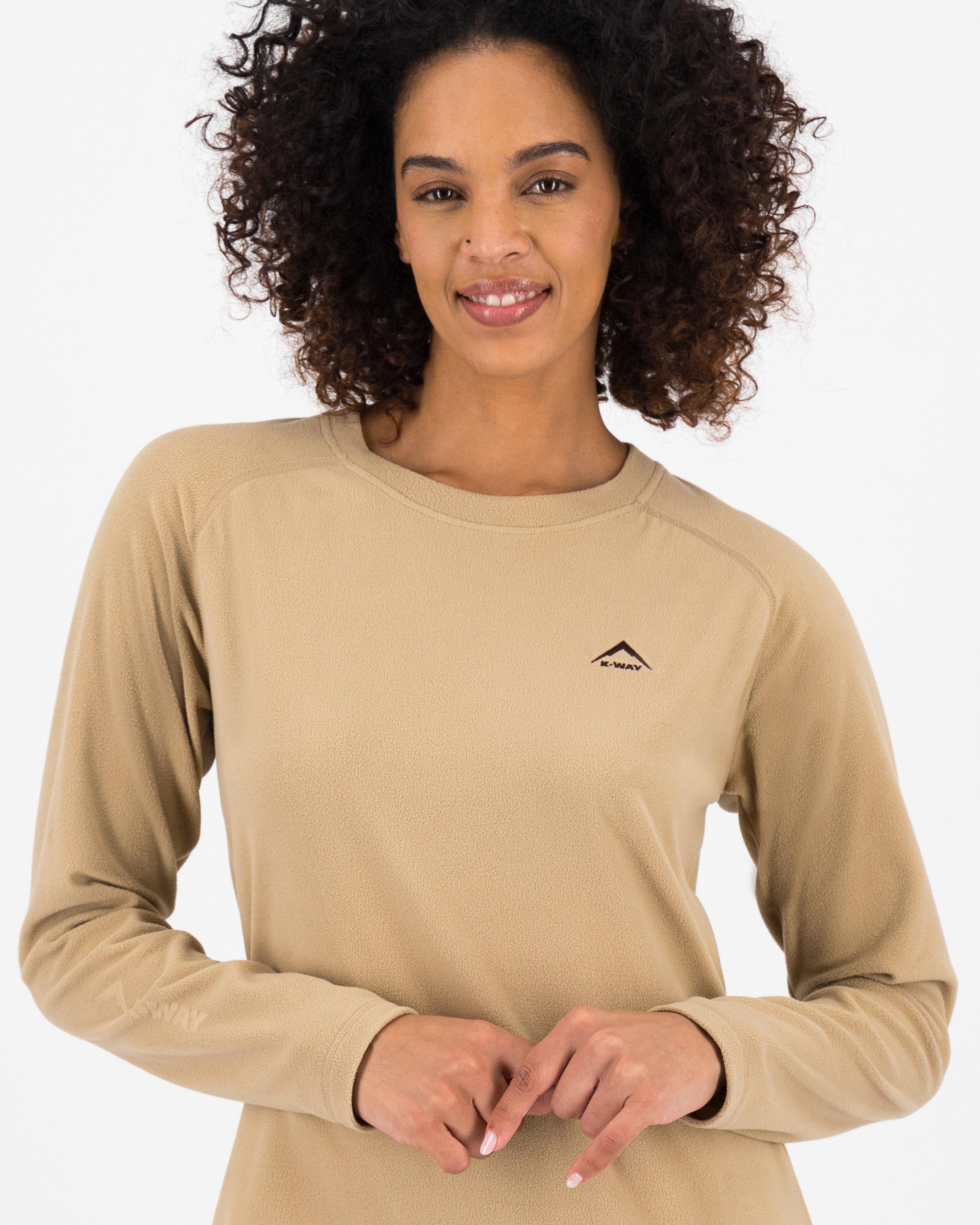 K-Way Women's Iris ECO Crewneck Fleece Top -  Tan