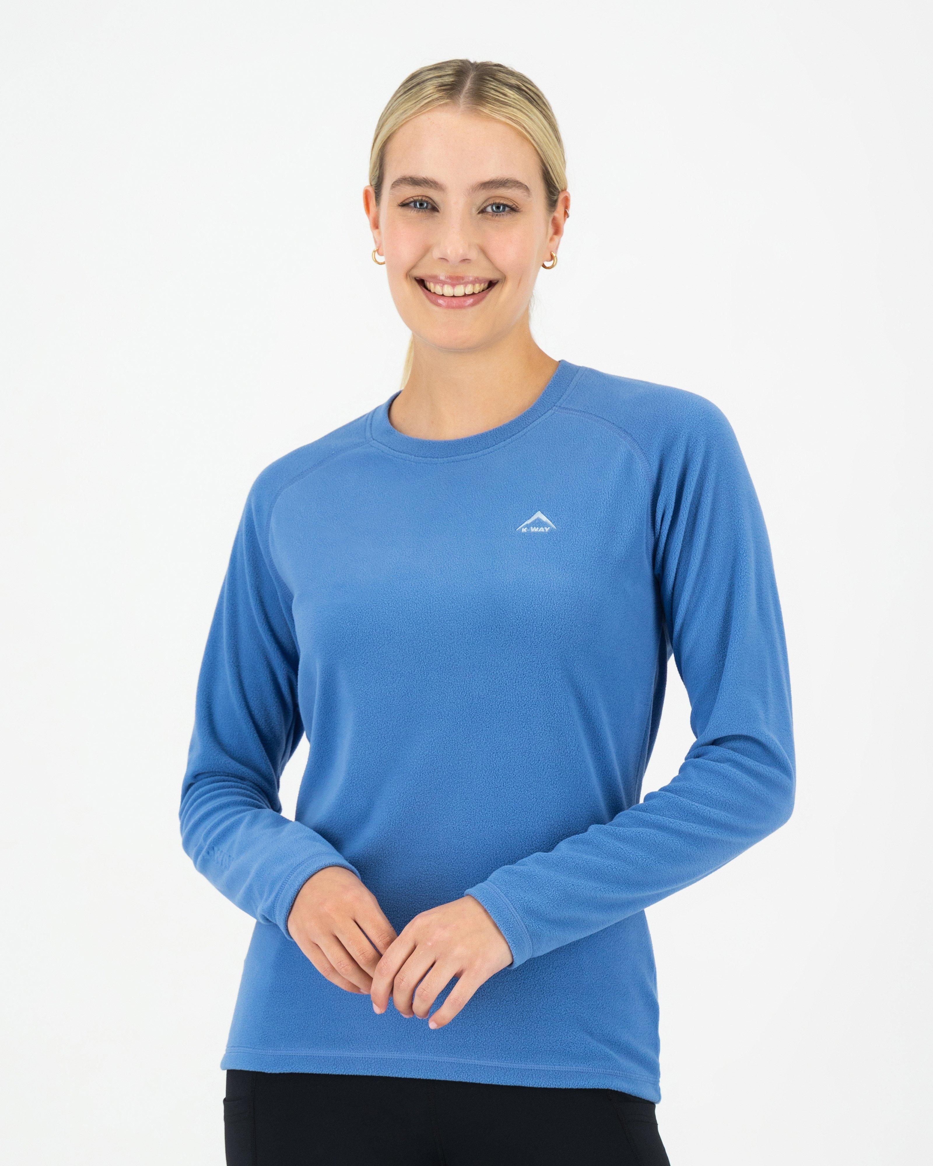 K-Way Women's Iris ECO Crewneck Fleece Top -  Mid Blue