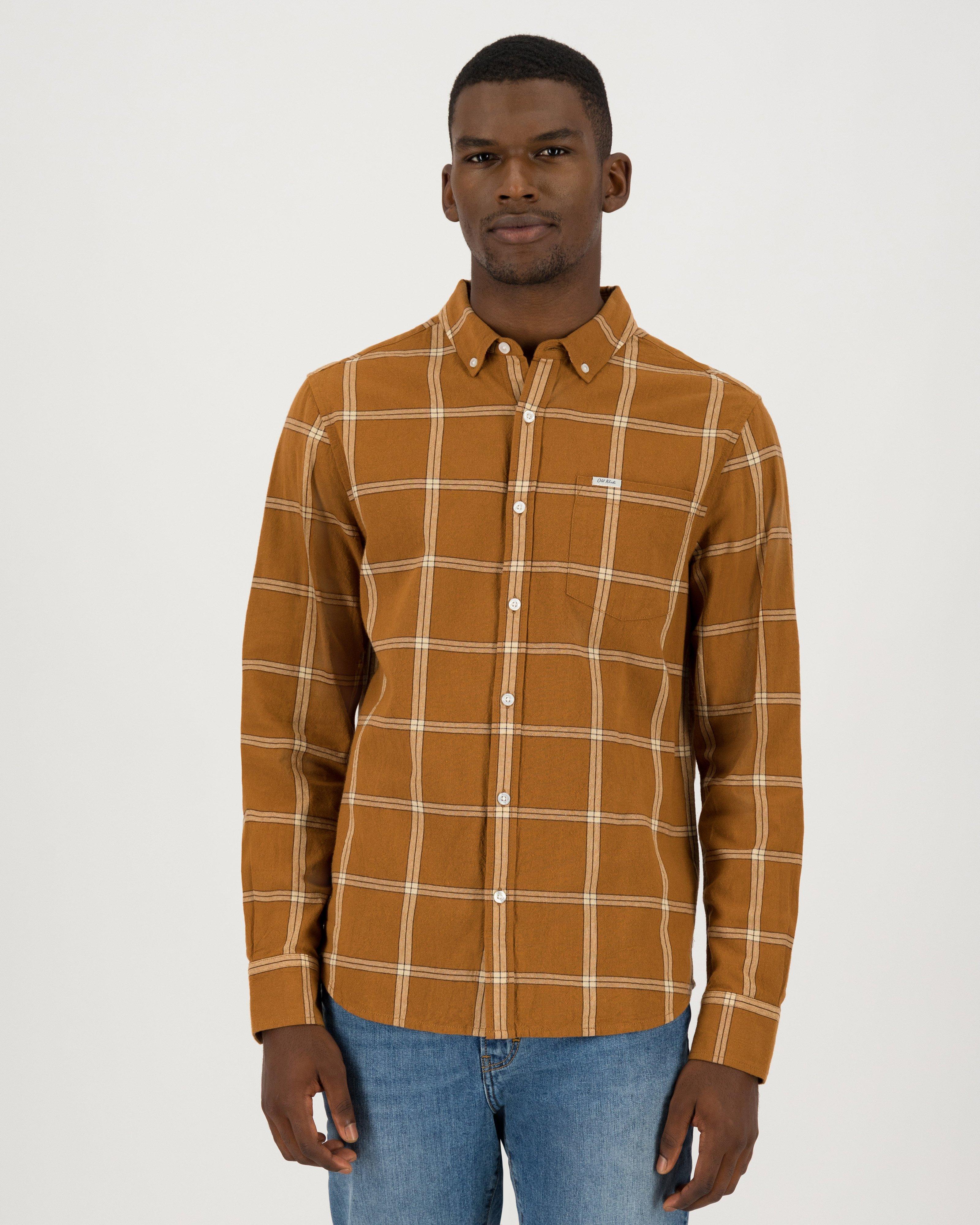 Men's Derek Textured Slim Fit Shirt -  Tan