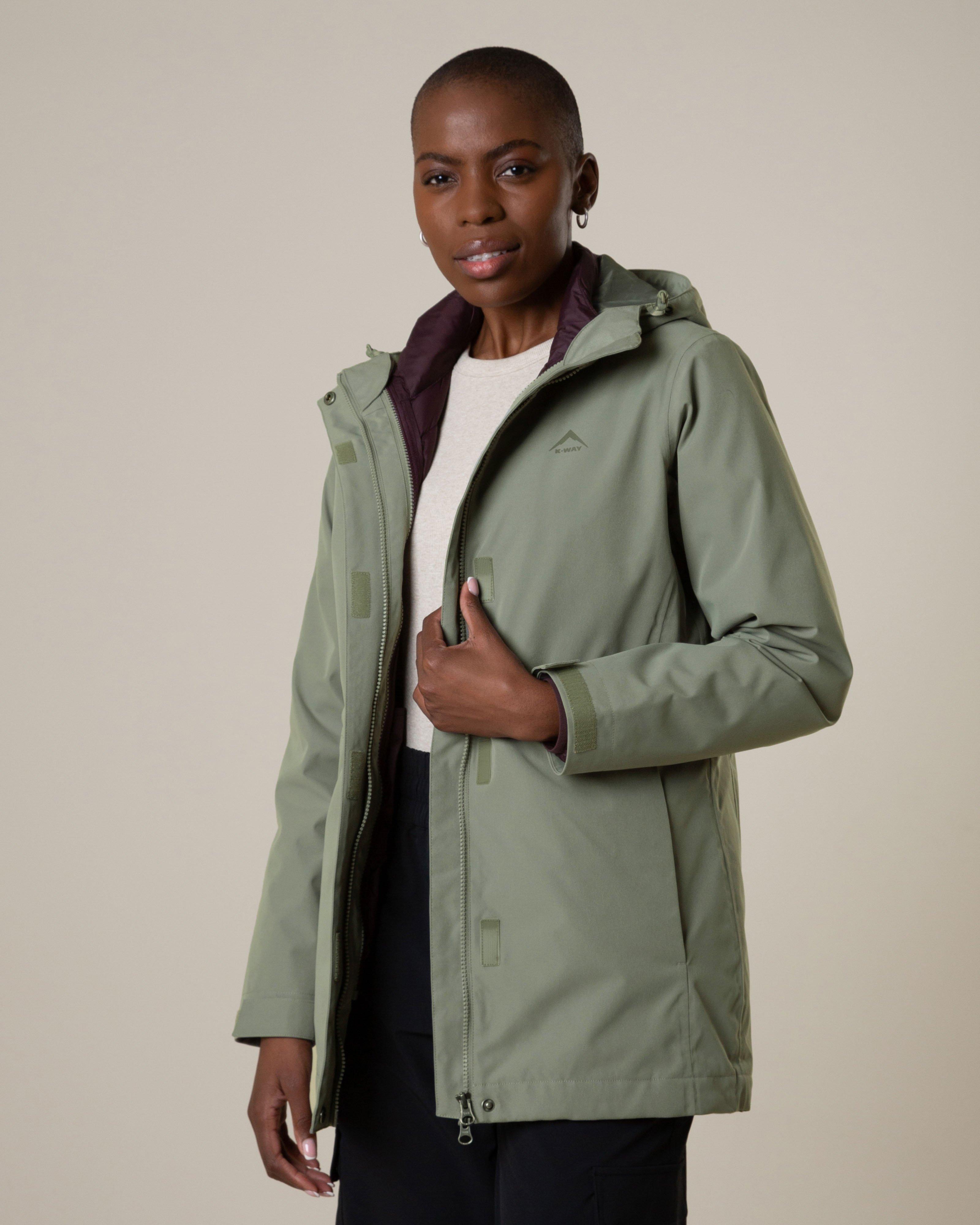 K-Way Women's Helicon 3-in-1 Jacket -  Fatigue