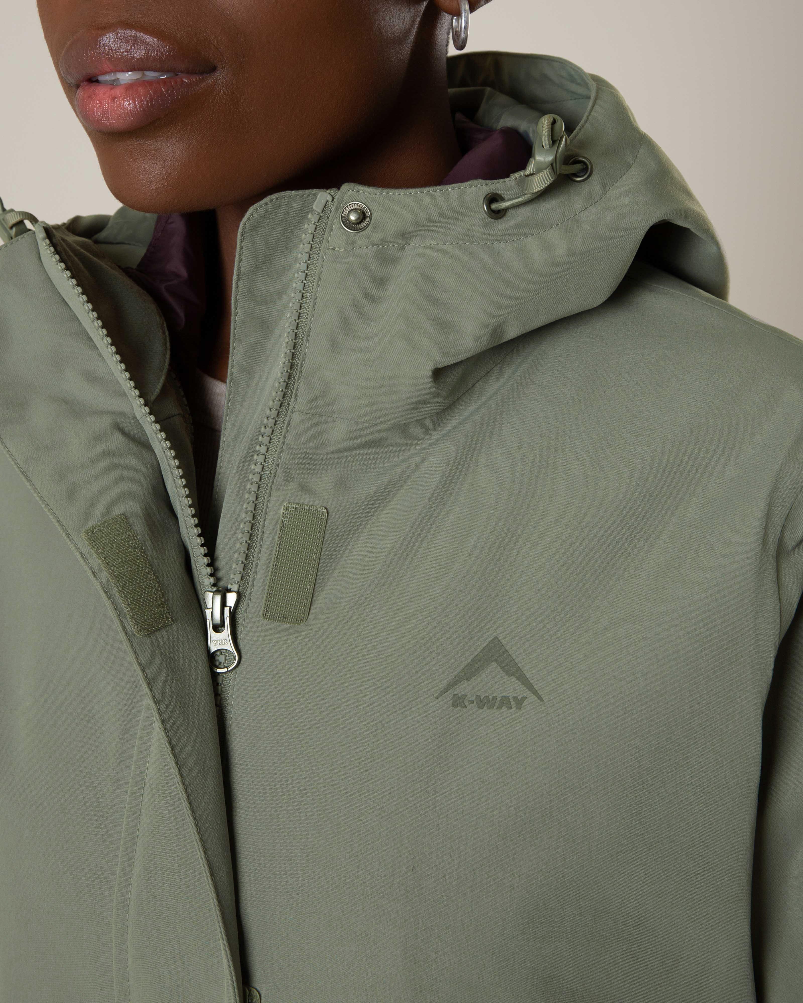 K-Way Women's Helicon 3-in-1 Jacket -  Fatigue