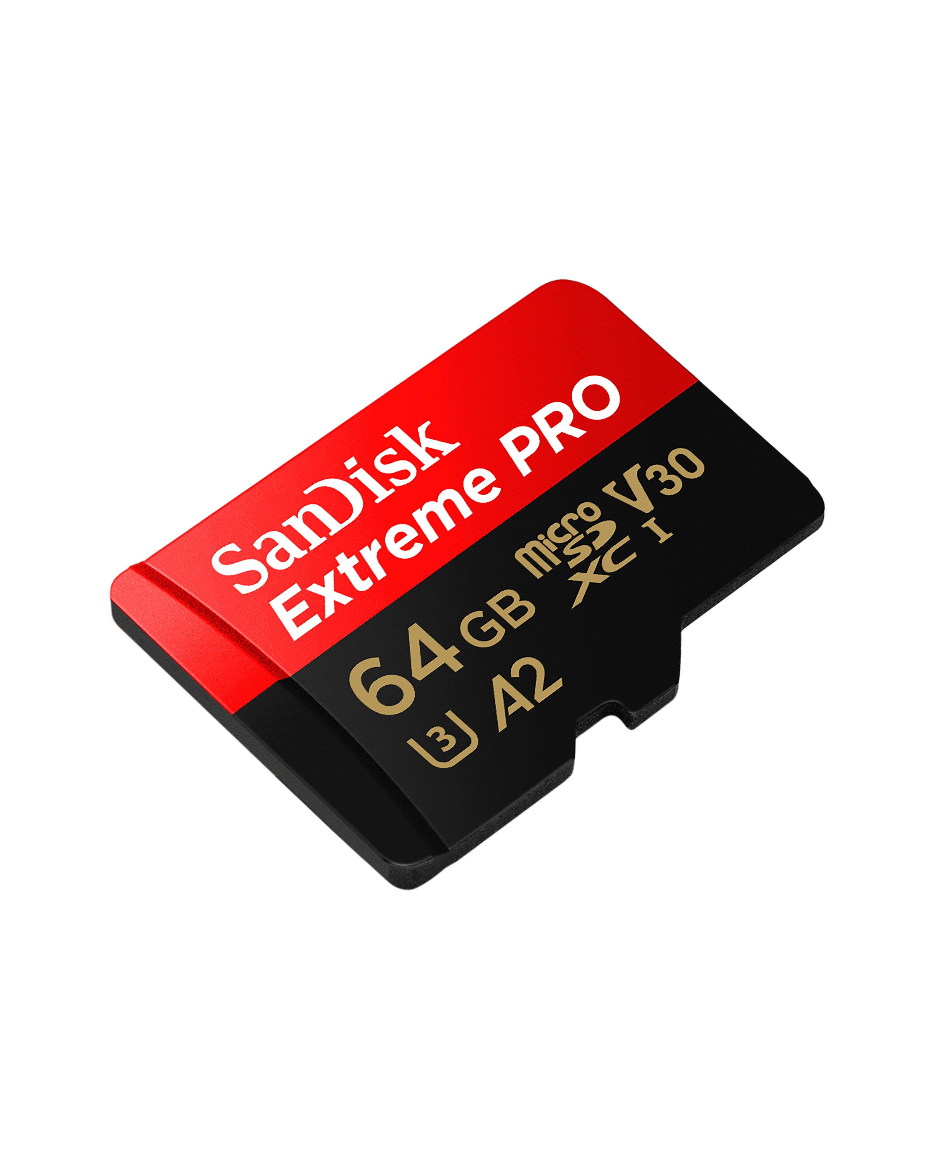 Sandisk Extreme Pro 64GB microSD UHS Memory Card -  Black