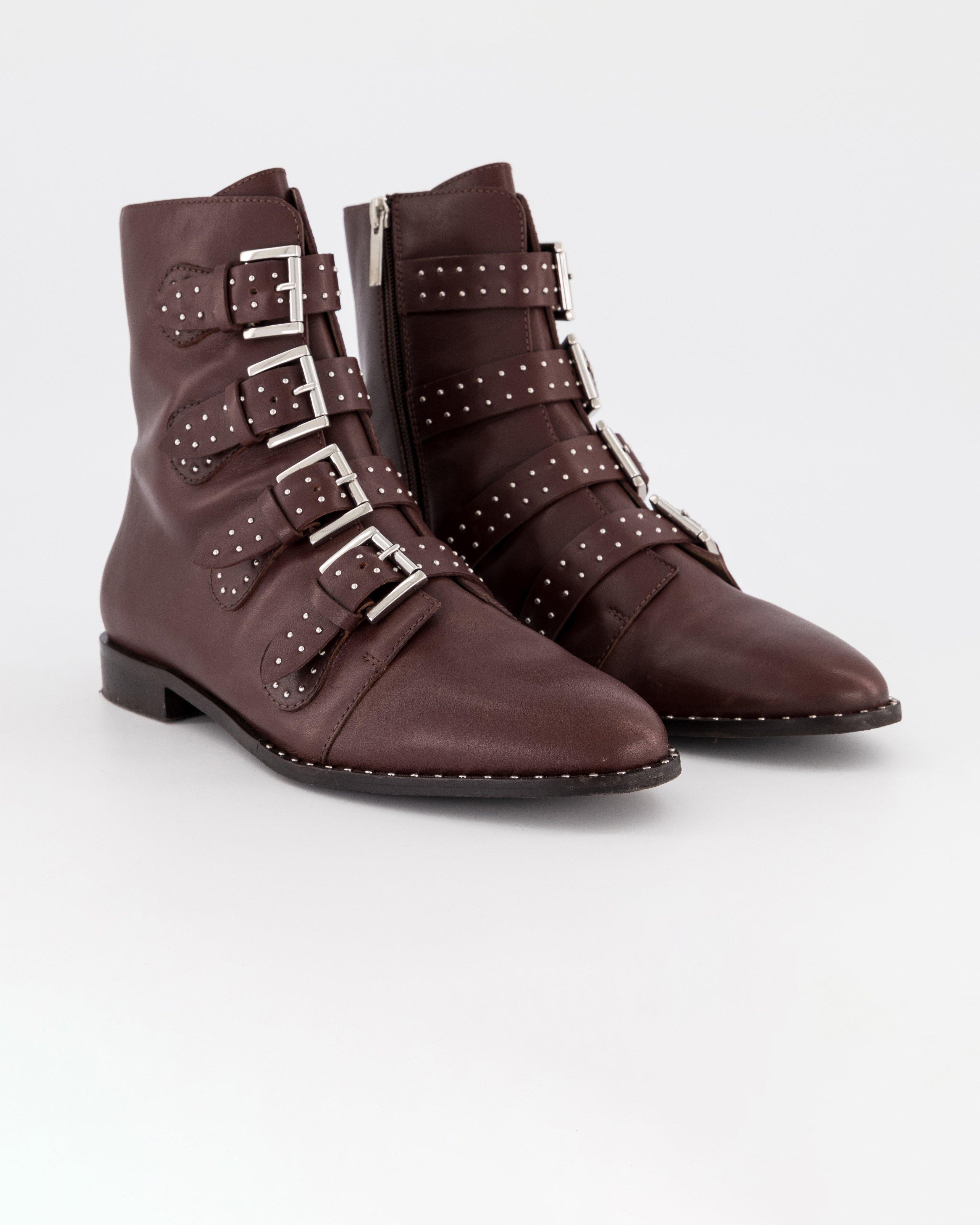 Natasha Buckled Boot -  Chocolate