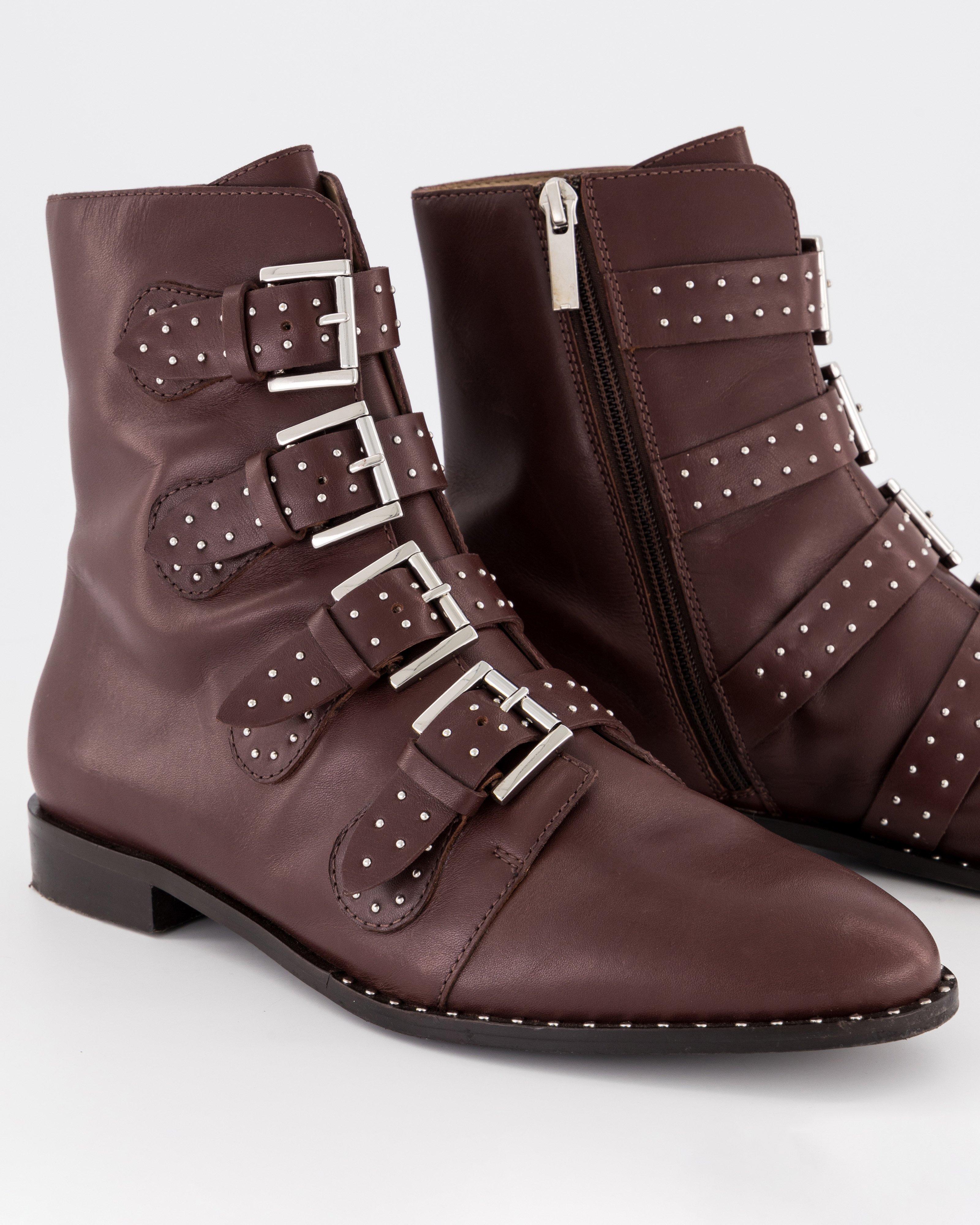 Natasha Buckled Boot -  Chocolate