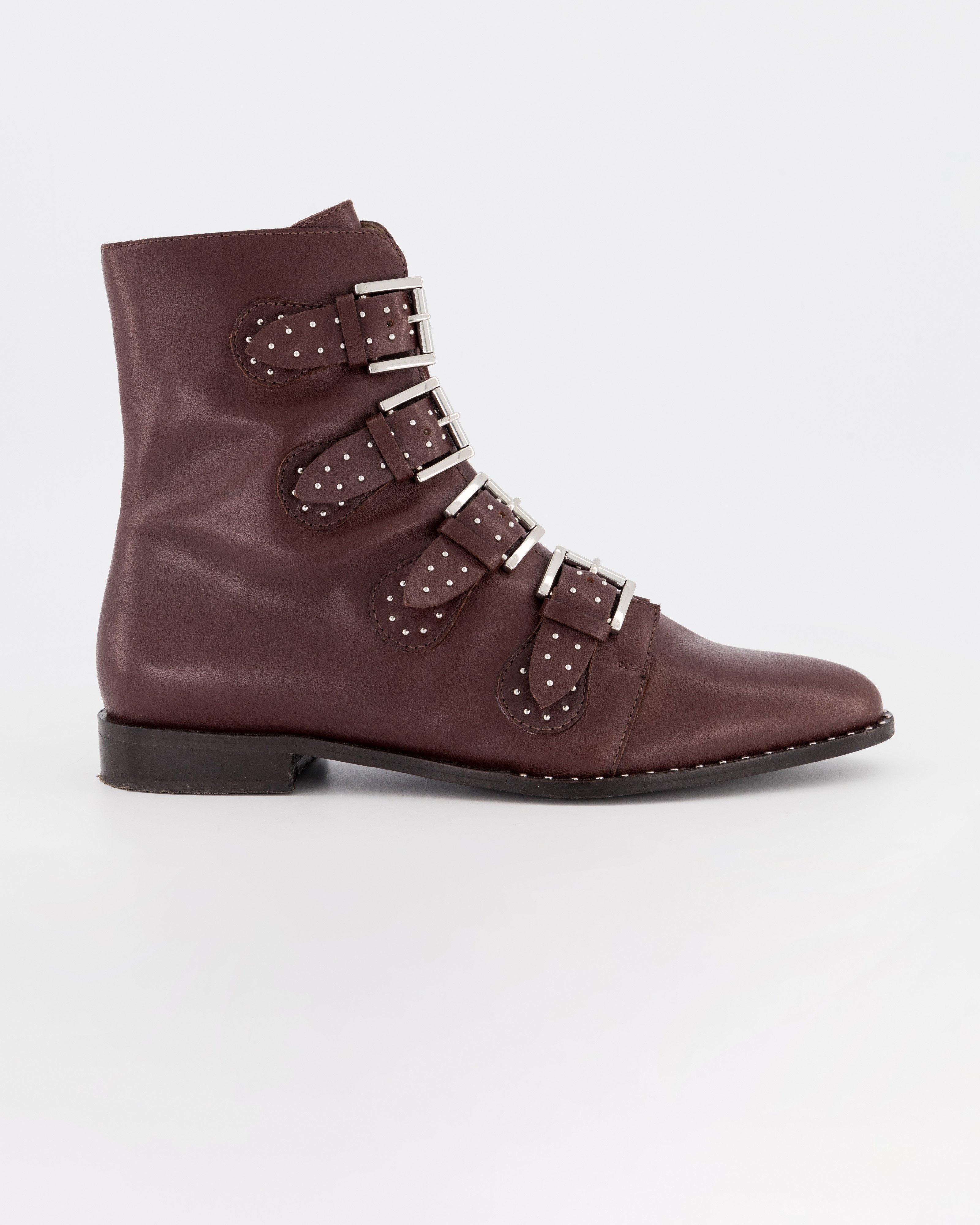 Natasha Buckled Boot -  Chocolate