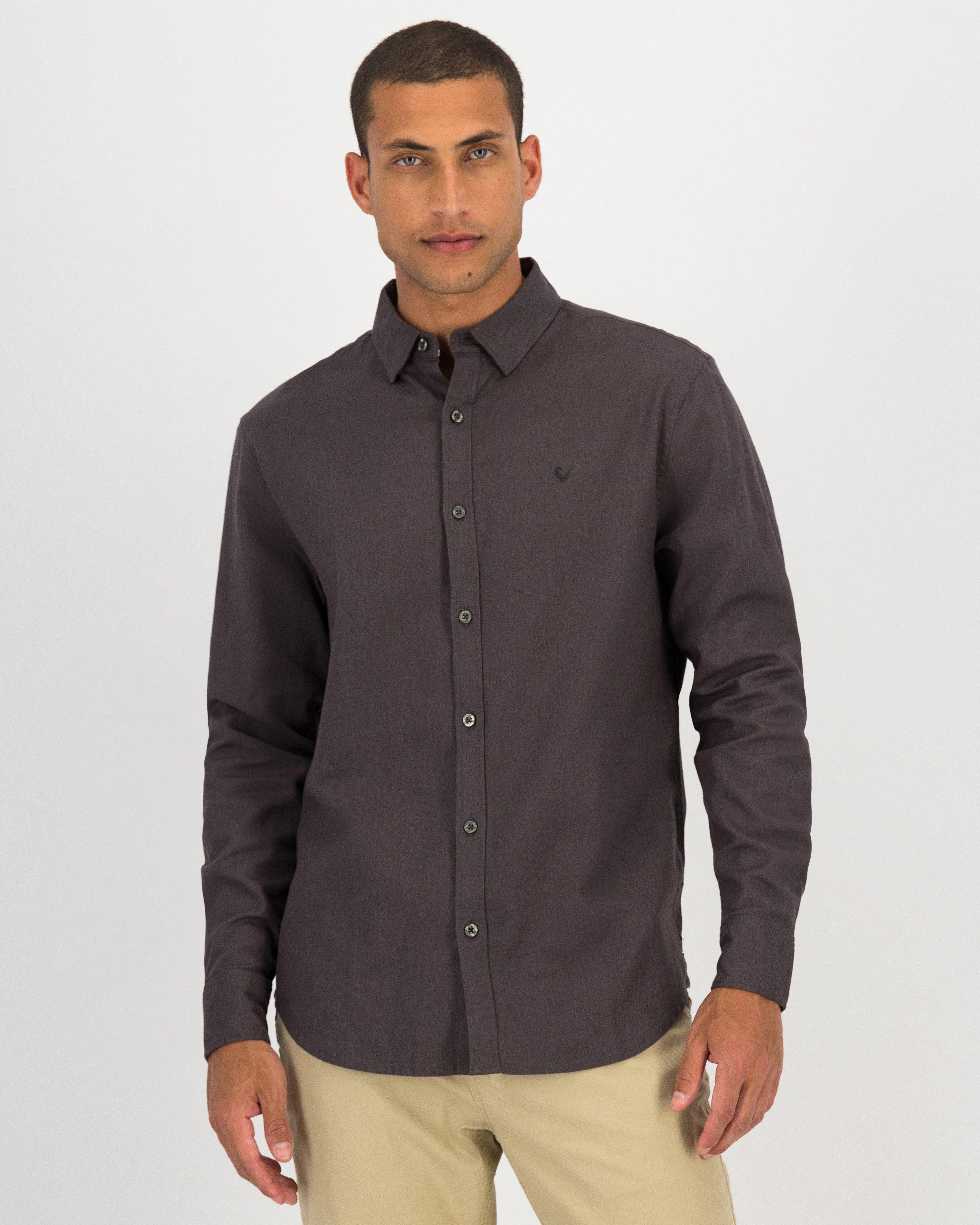 Old Khaki Men's Butler Regular Fit Linen Shirt -  Black