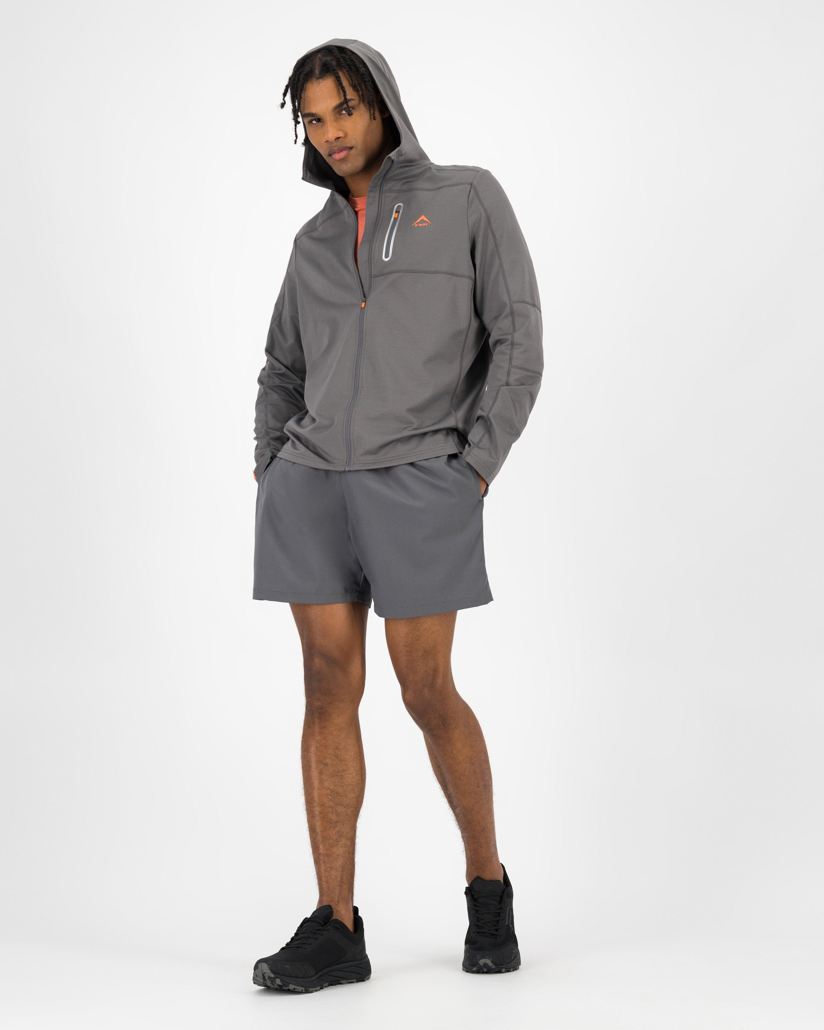 K-Way Pulse Men's Hooded Zip-Through Fleece Top -  Charcoal