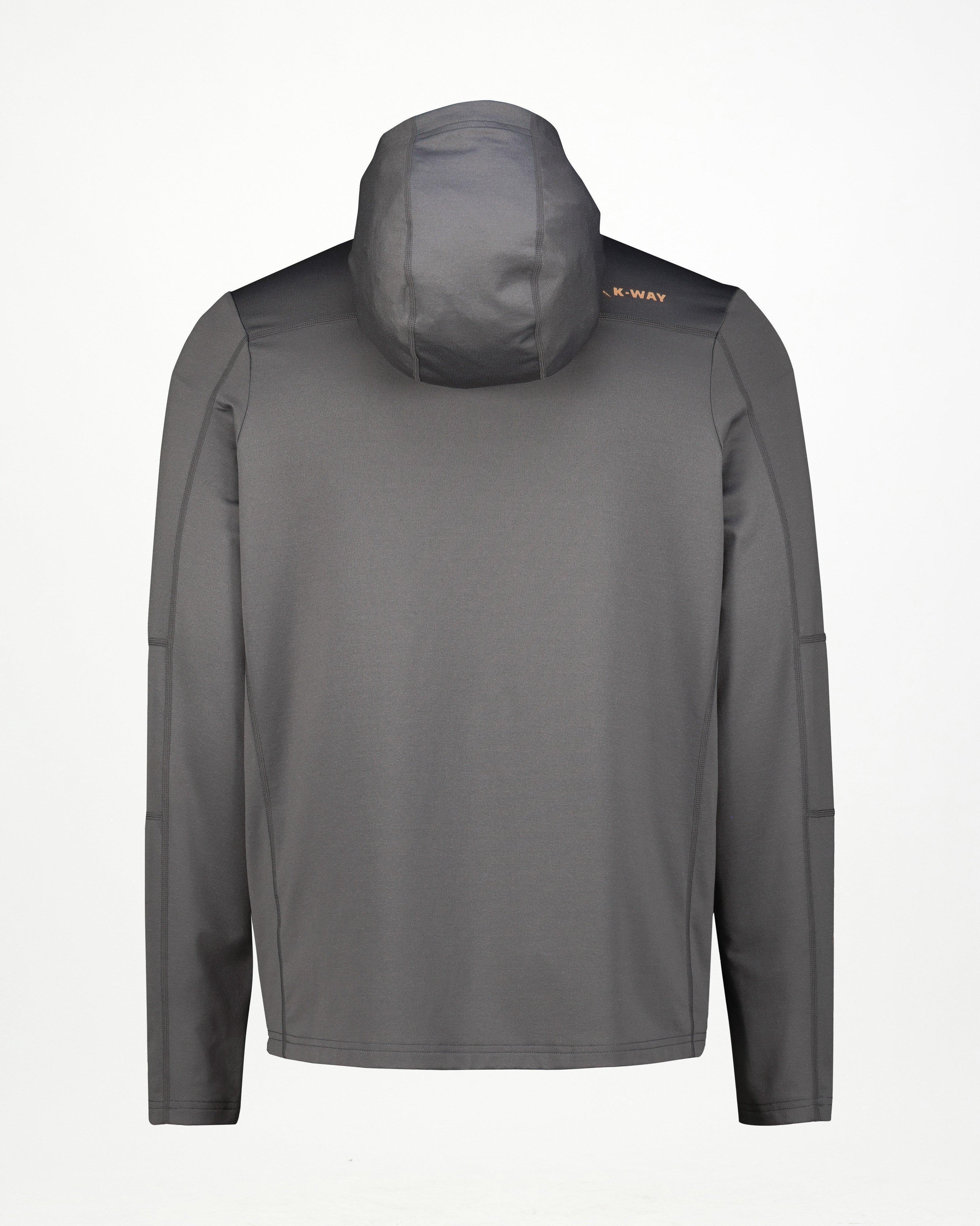 K-Way Pulse Men's Hooded Zip-Through Fleece Top -  Charcoal