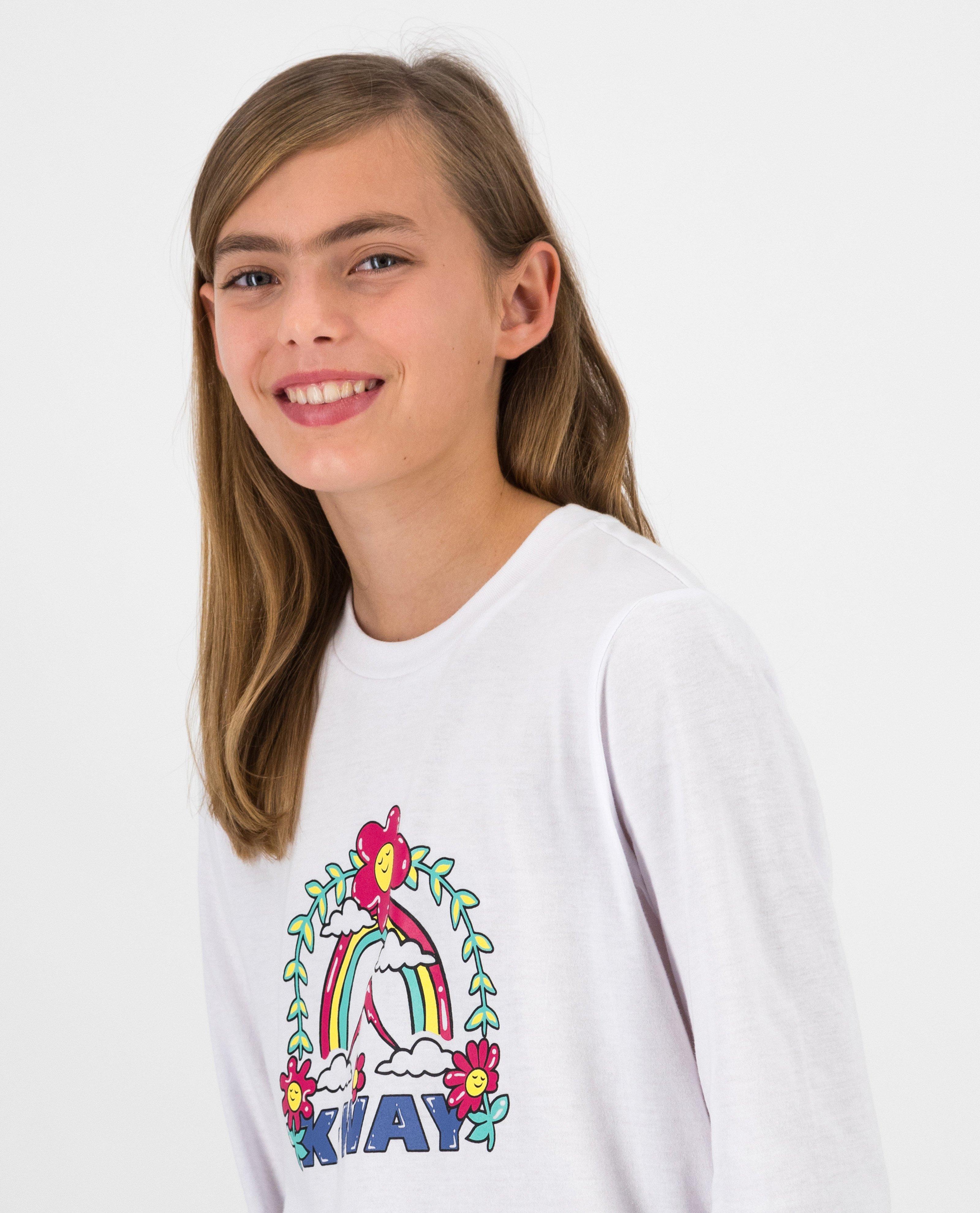 K-Way Youth Adventure Club Girls' T-shirt -  White