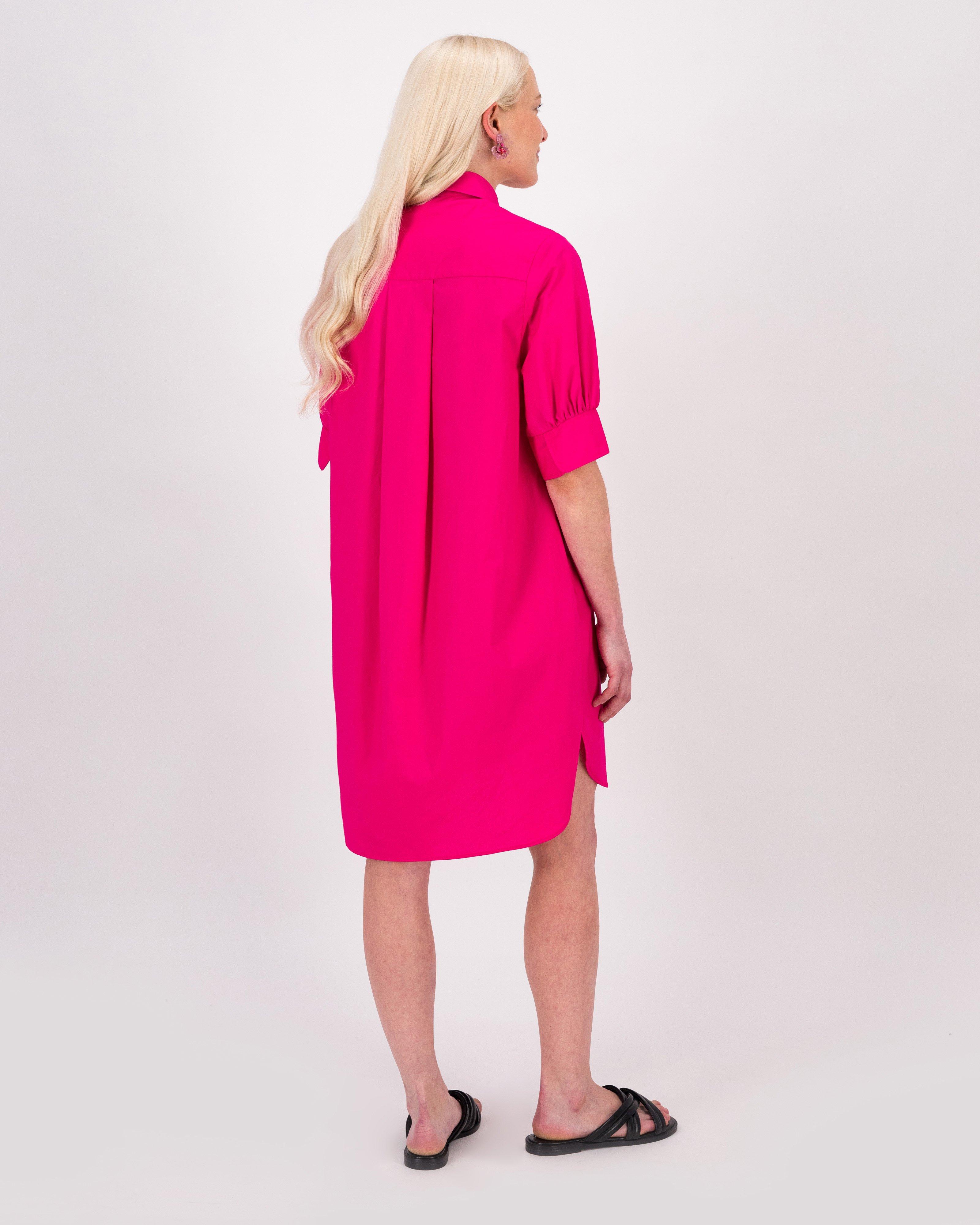 Opal Shirt Dress -  Pink