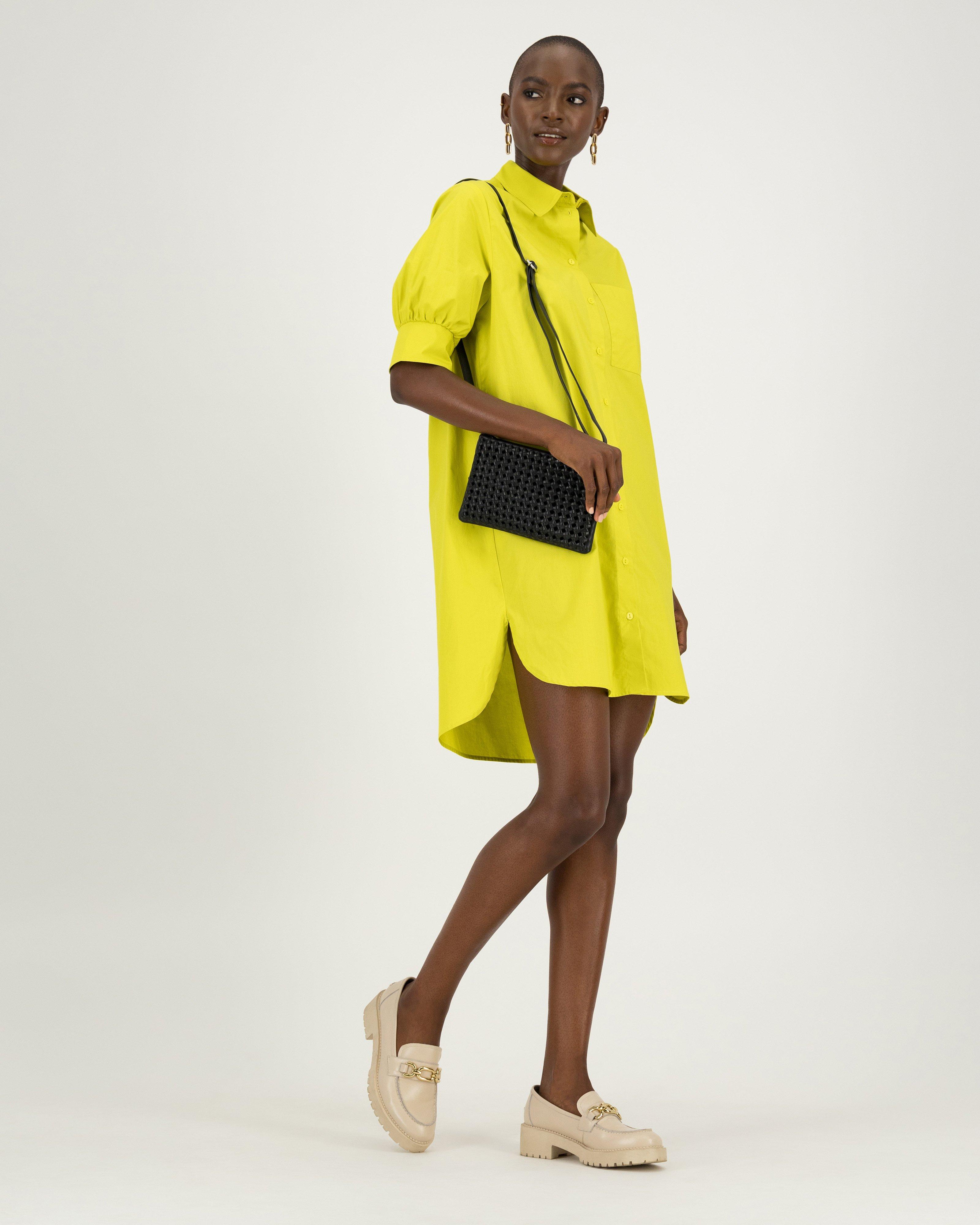 Opal Shirt Dress -  Yellow