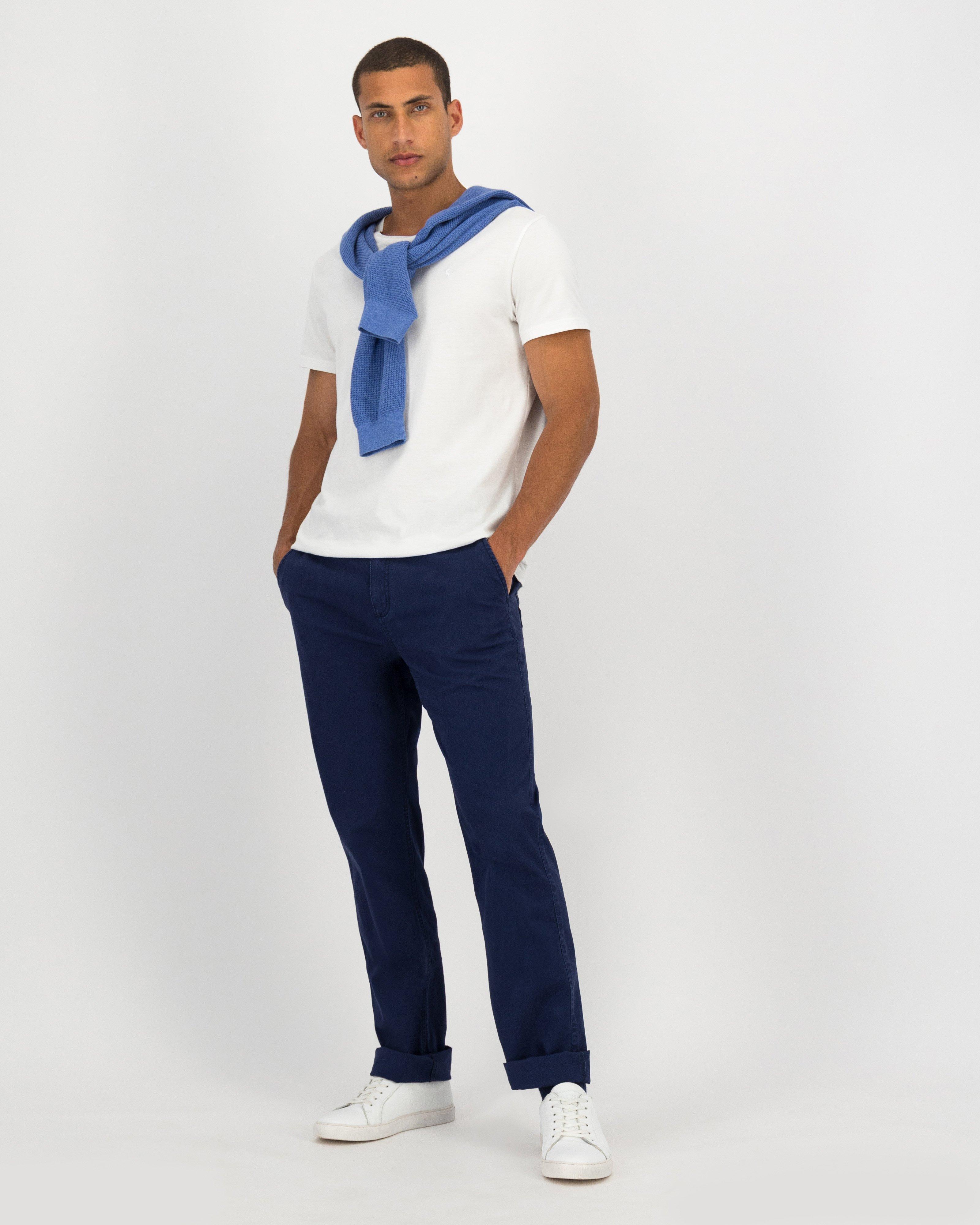 Men's Bent Chinos -  Navy