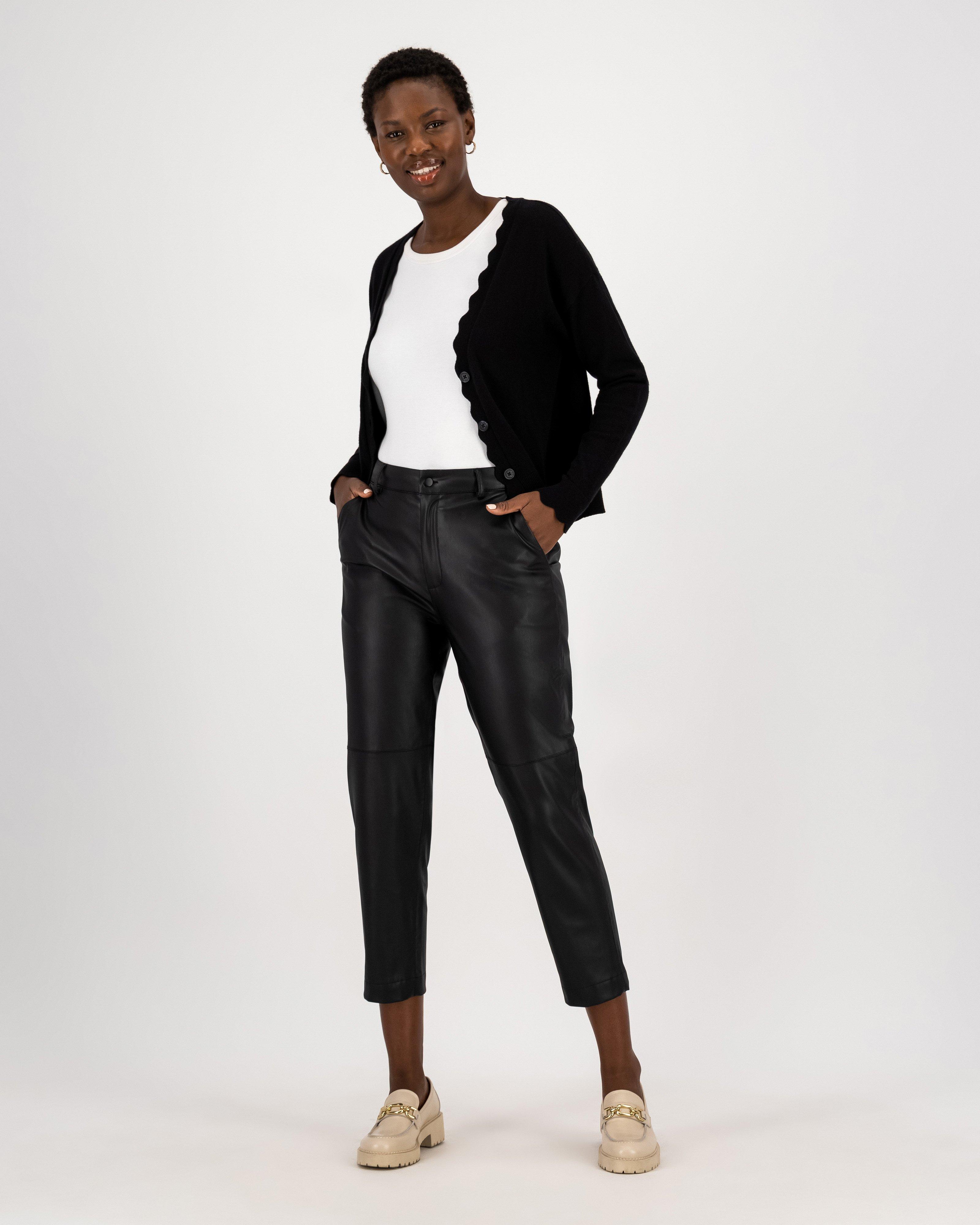 Lisa Faux Leather Slim-Leg Pants - Poetry Clothing Store