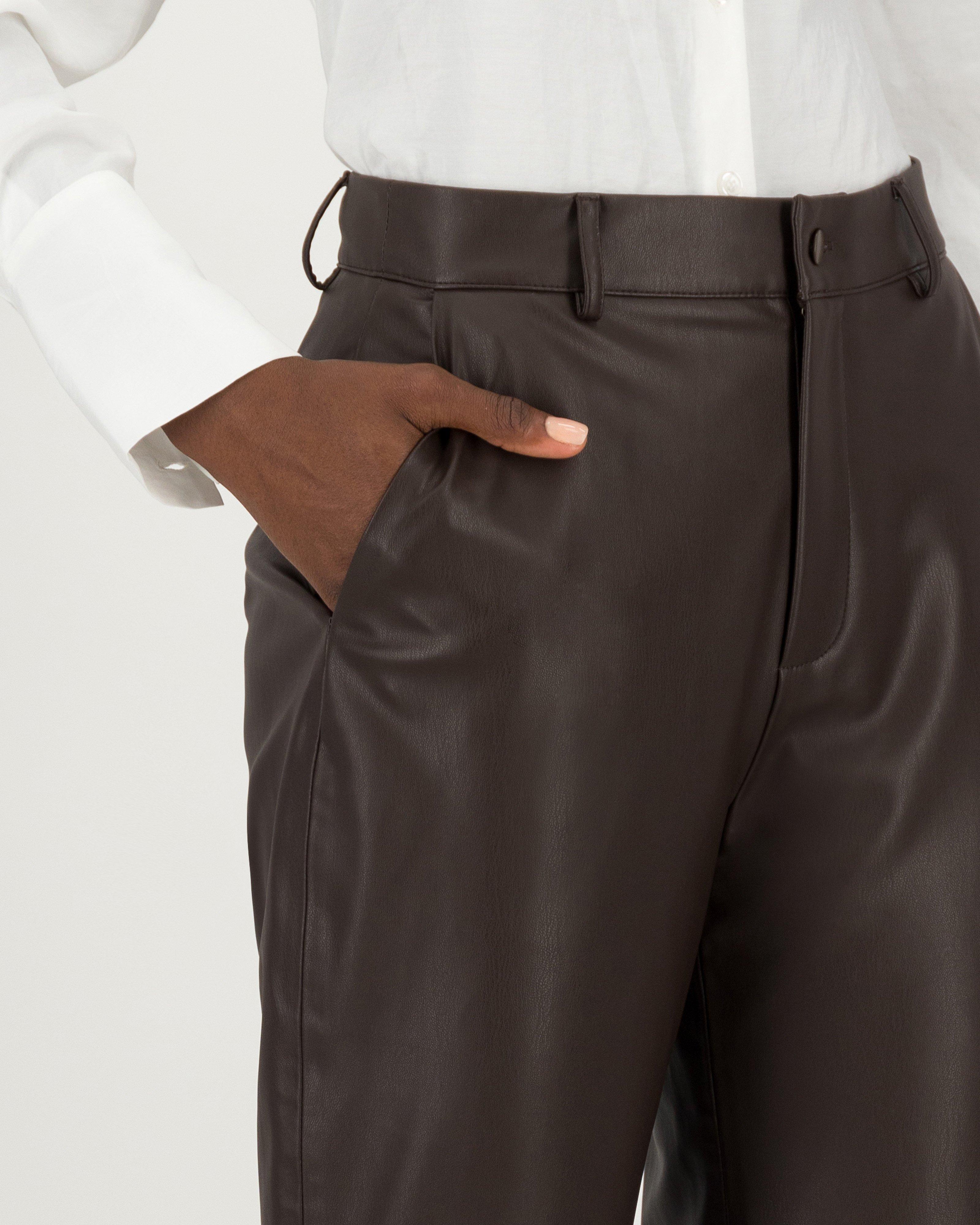 Lisa Faux Leather Slim-Leg Pants - Poetry Clothing Store