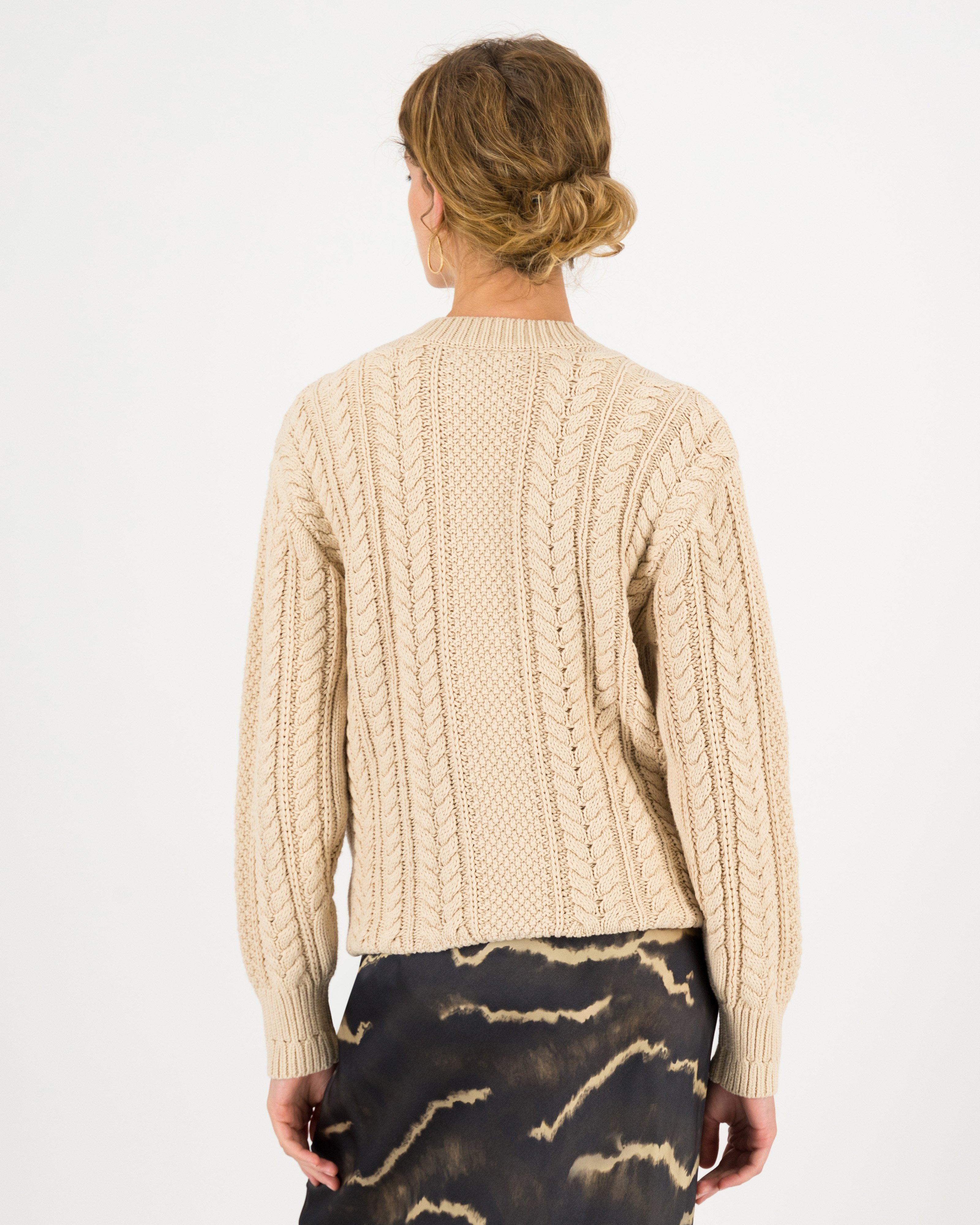 Neave Cabled Jumper -  Stone