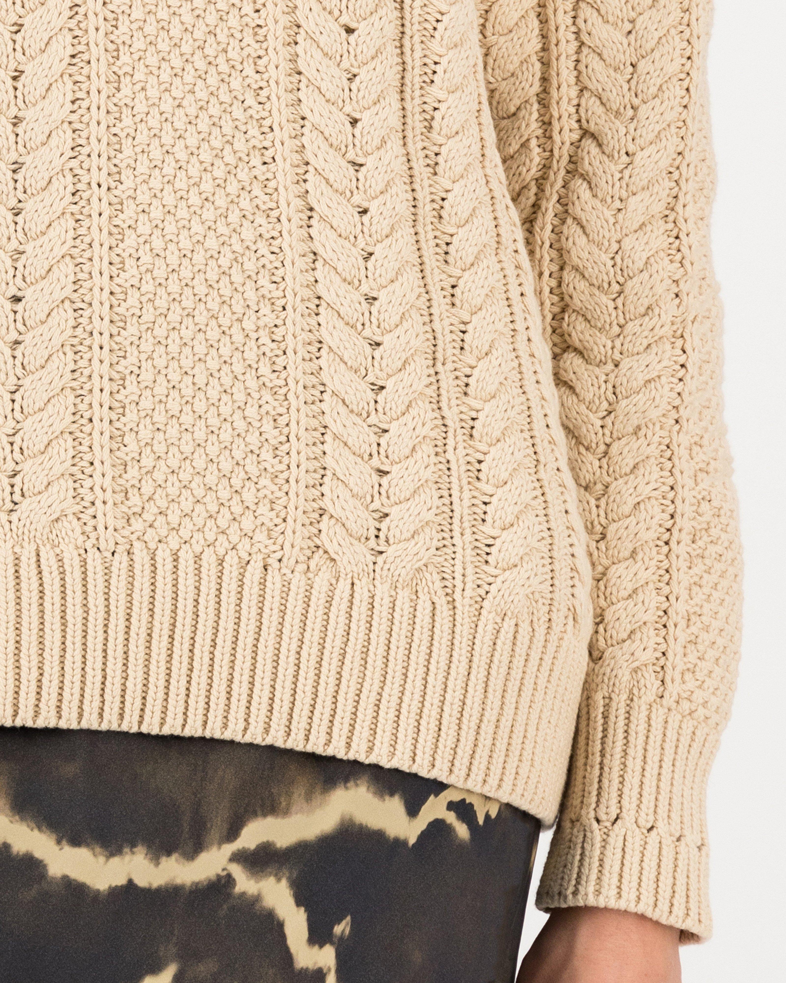 Neave Cabled Jumper -  Stone