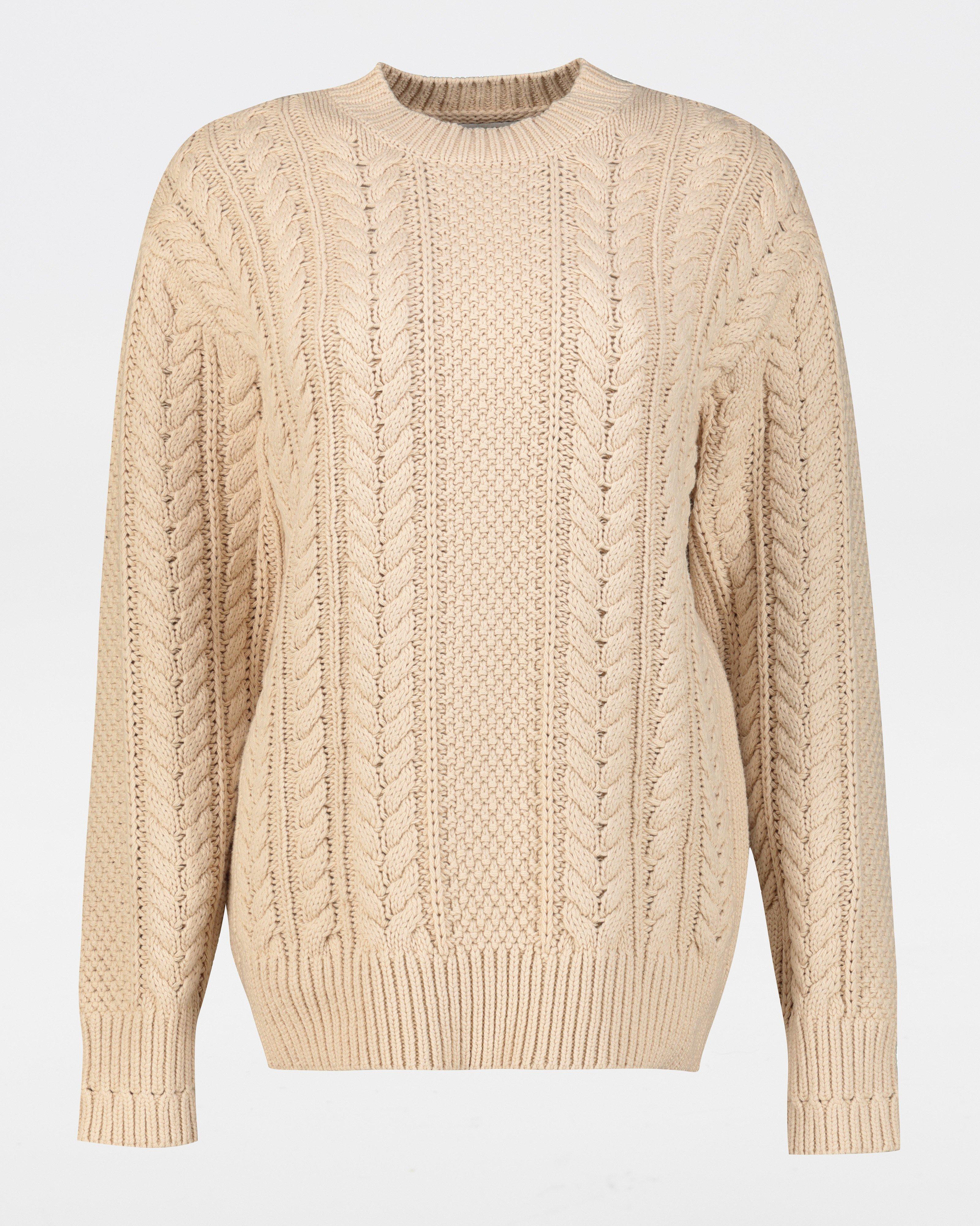 Neave Cabled Jumper -  Stone