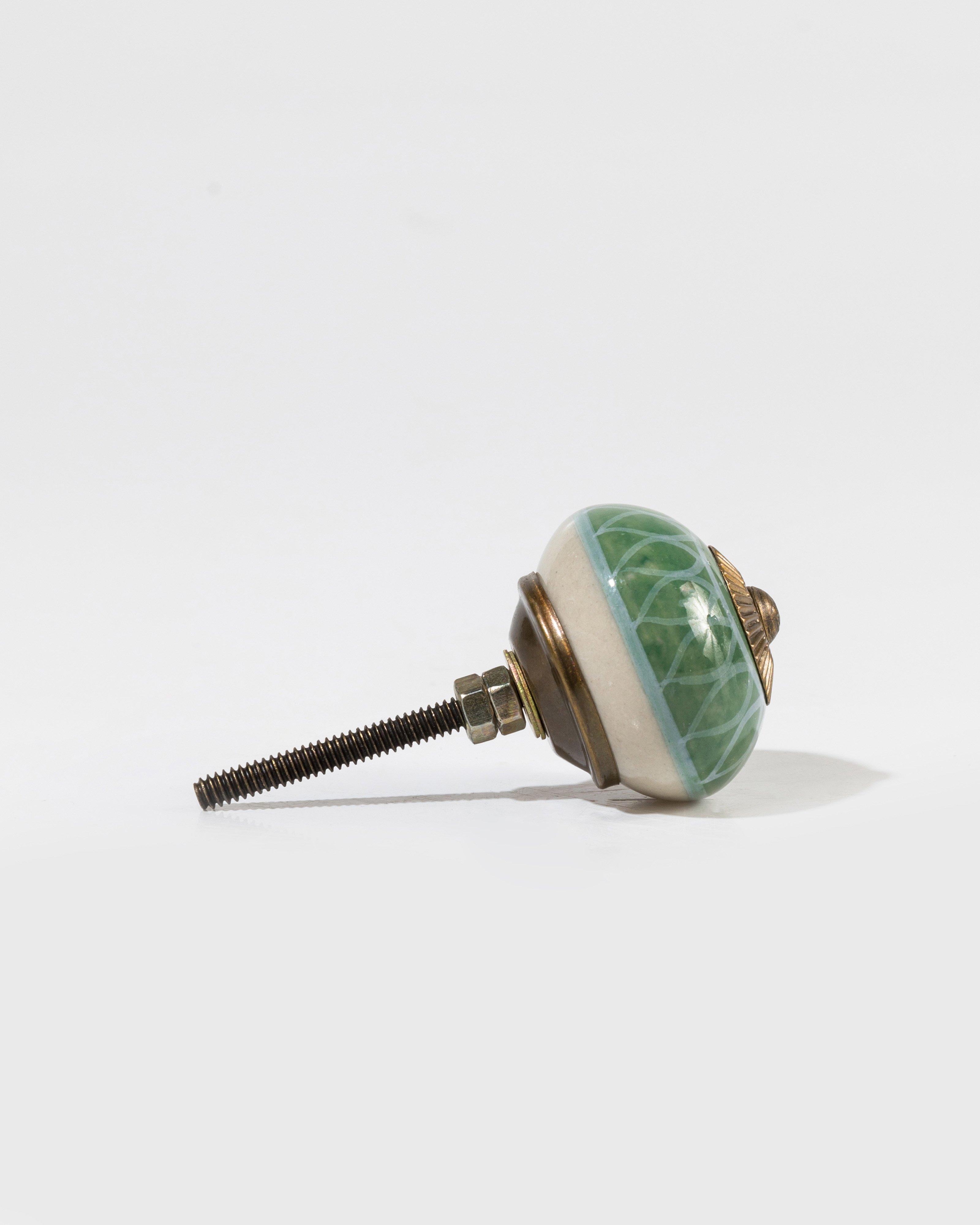 Green Ceramic Knob -  Green