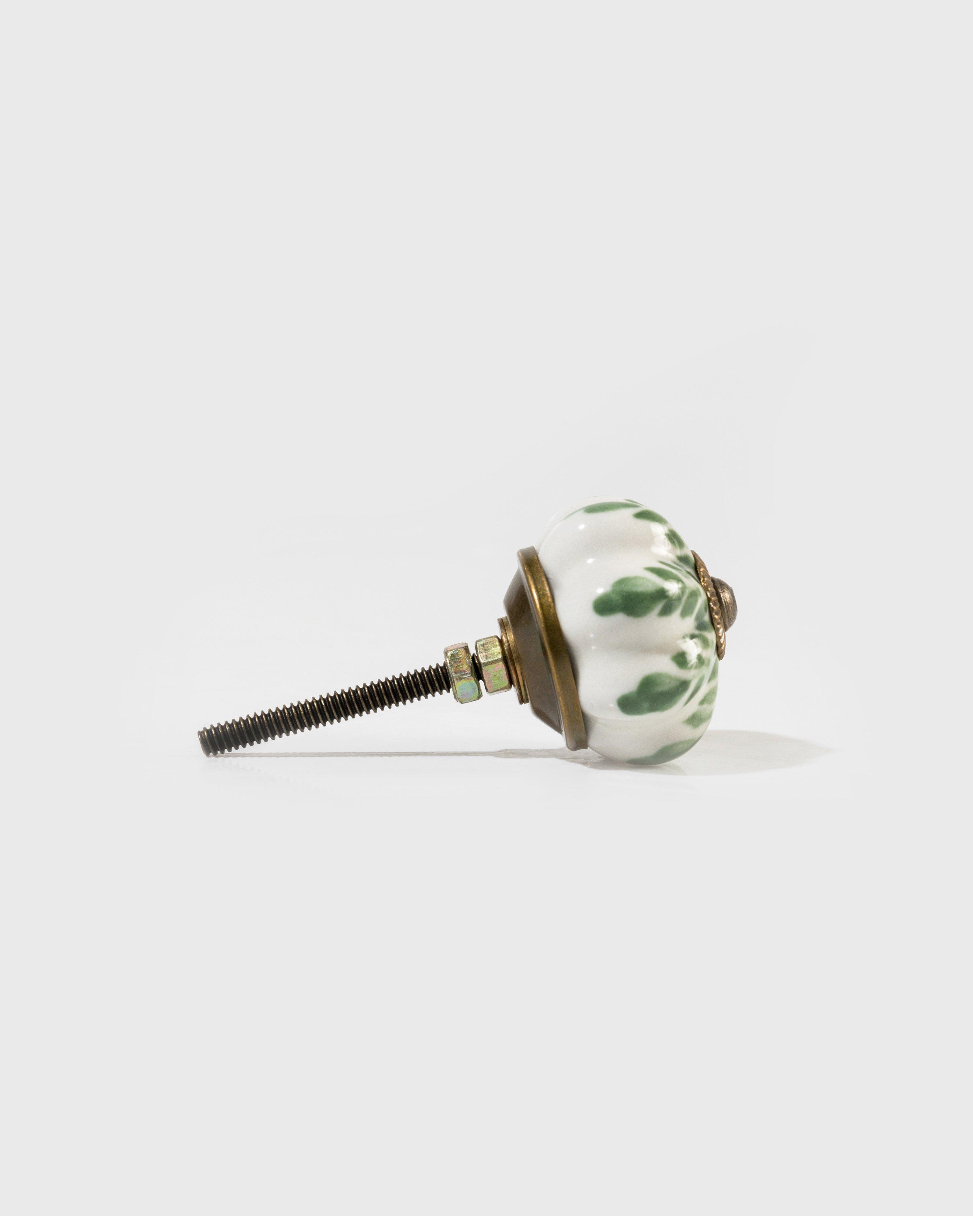 Floral Vine Knob -  Green