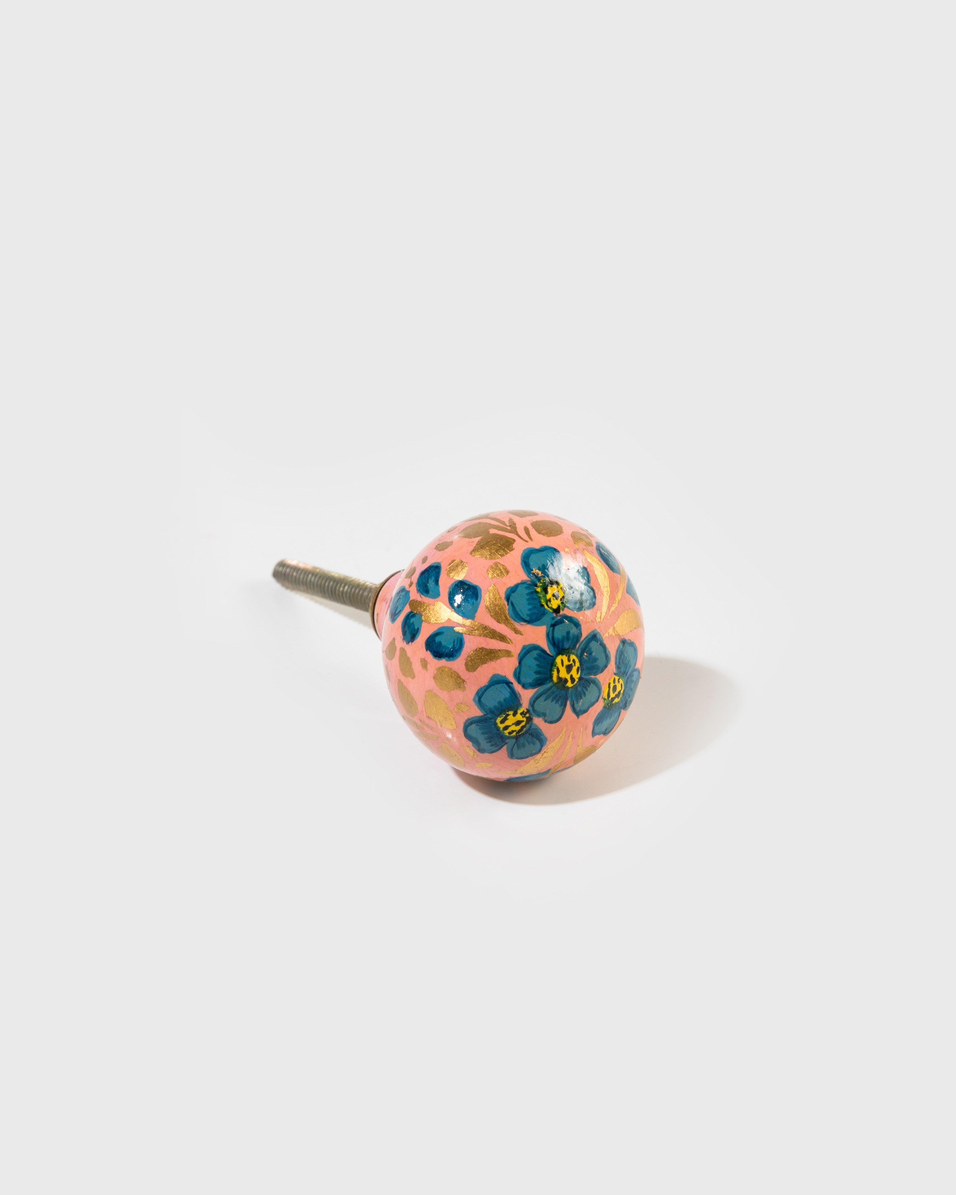 Simran Hand-Painted Knob -  Peach