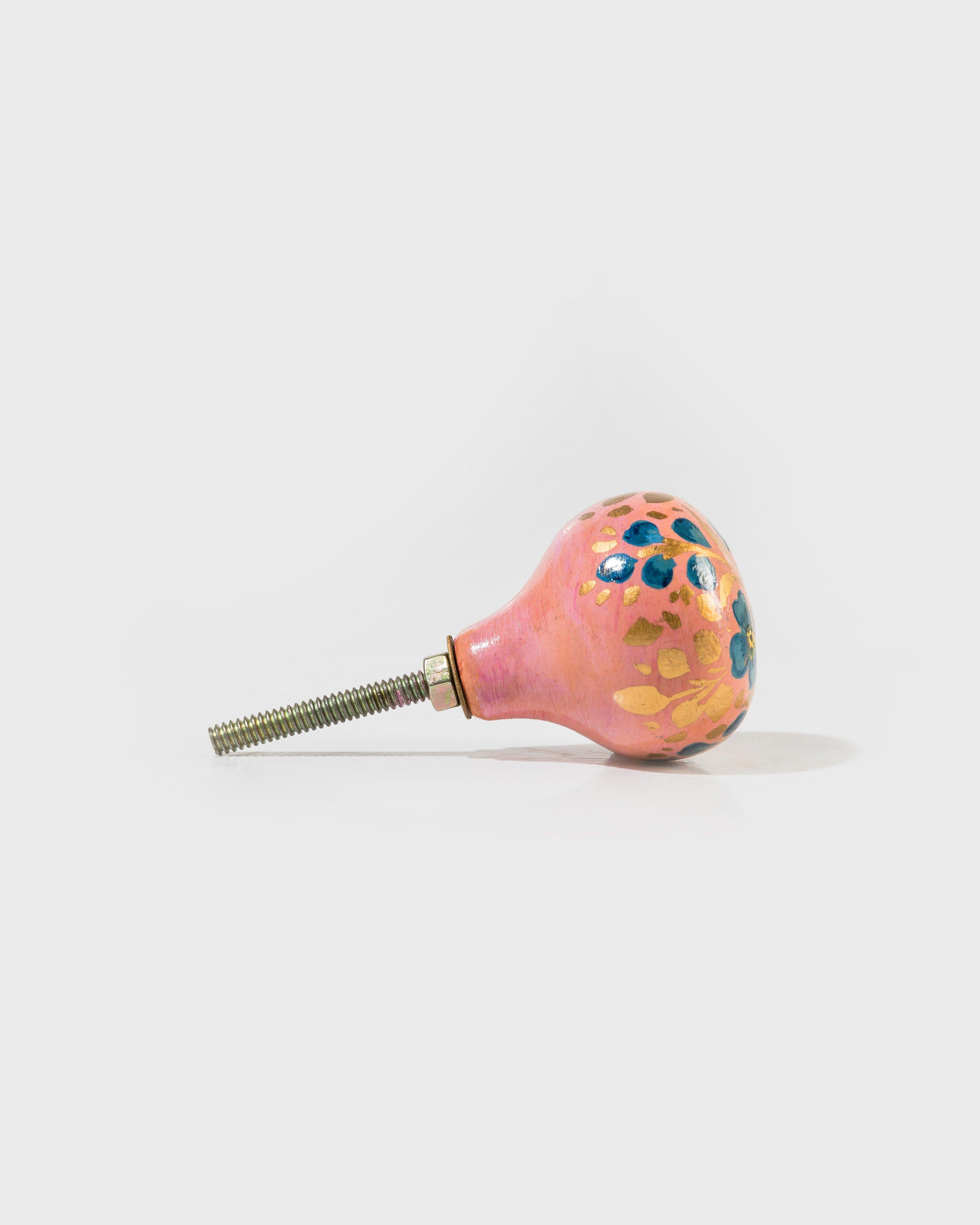 Simran Hand-Painted Knob -  Peach