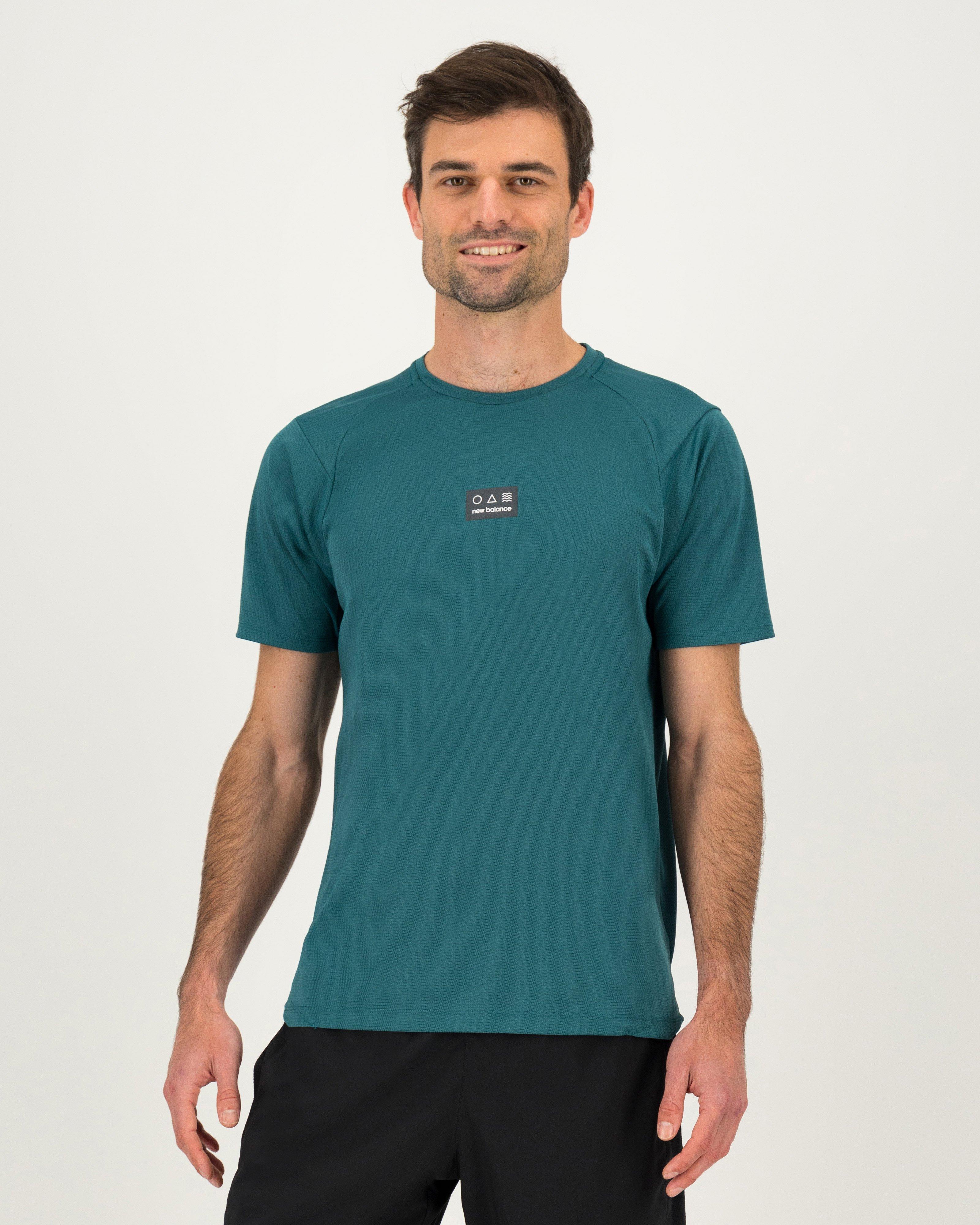 New Balance Men's Impact Run AT T-shirt -  Teal