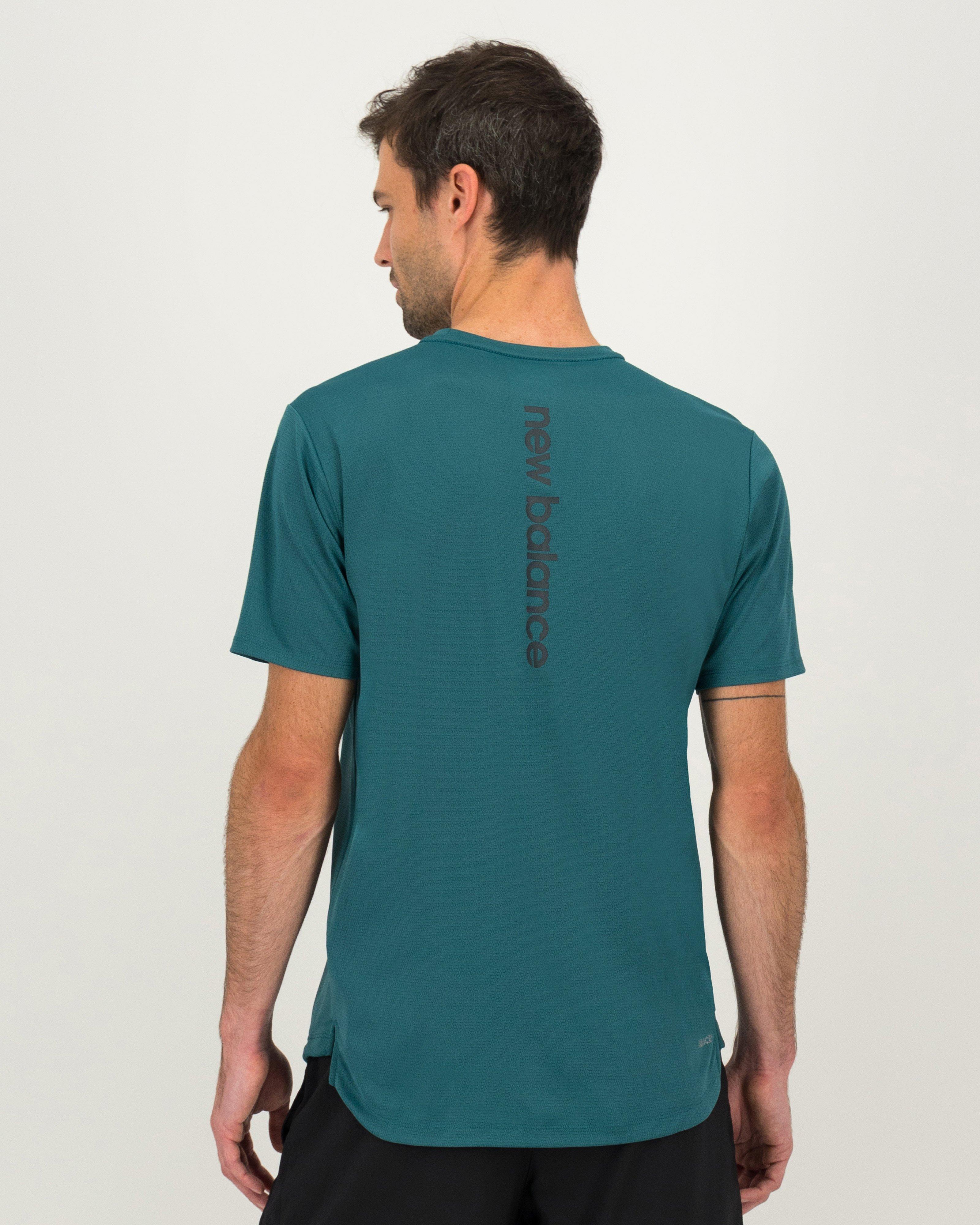 New Balance Men's Impact Run AT T-shirt -  Teal