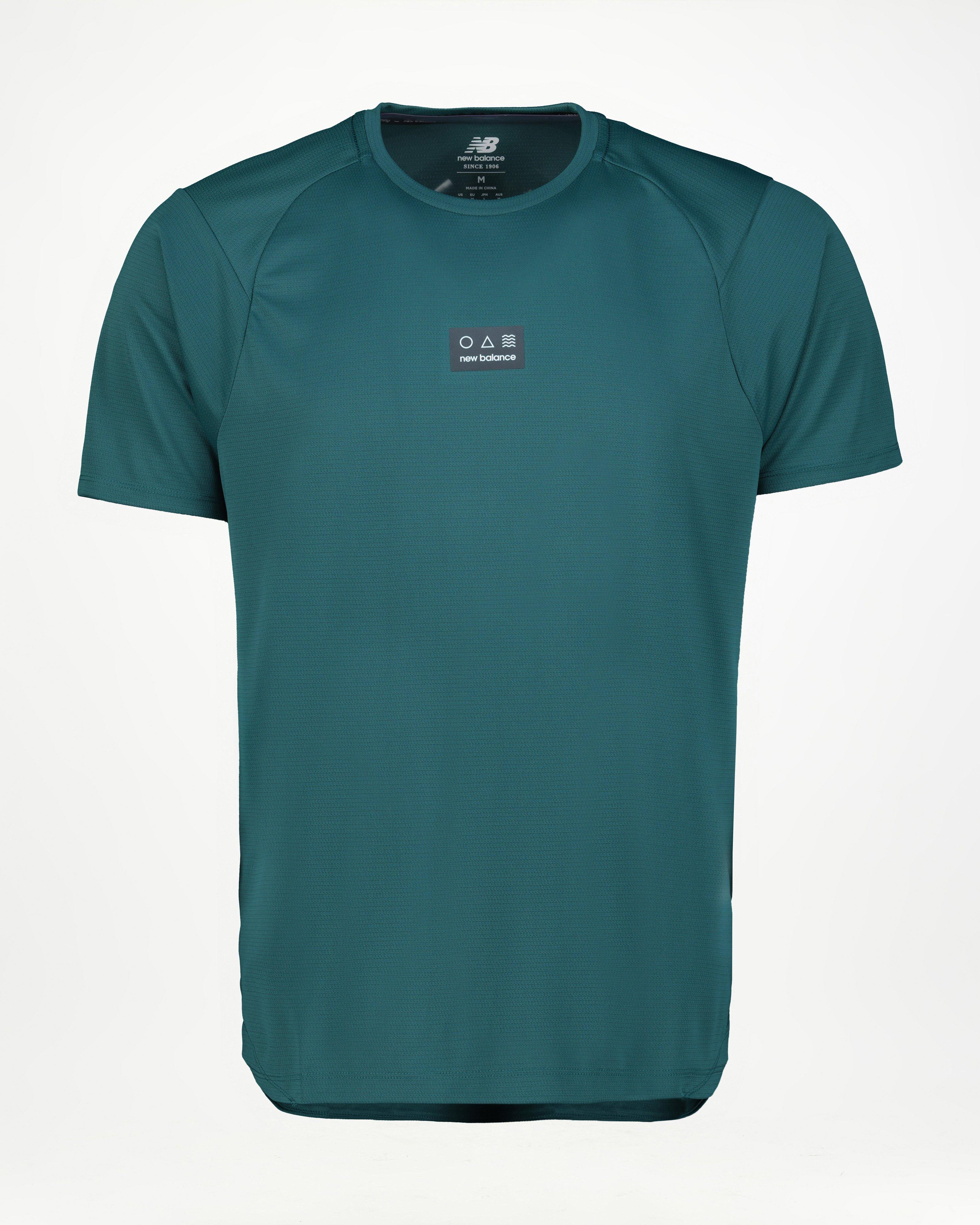 New Balance Men's Impact Run AT T-shirt -  Teal