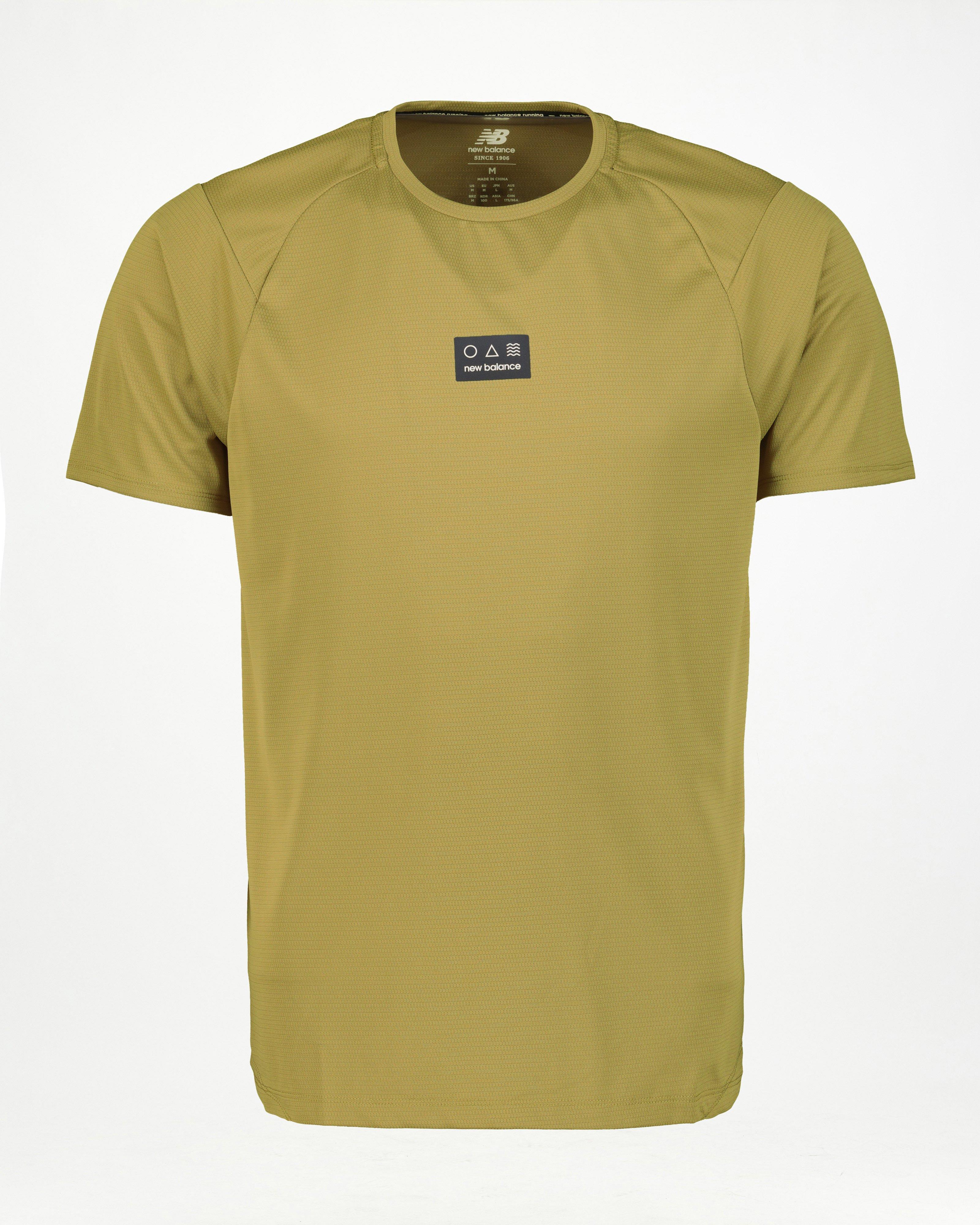 New Balance Men's Impact Run AT T-shirt -  Olive