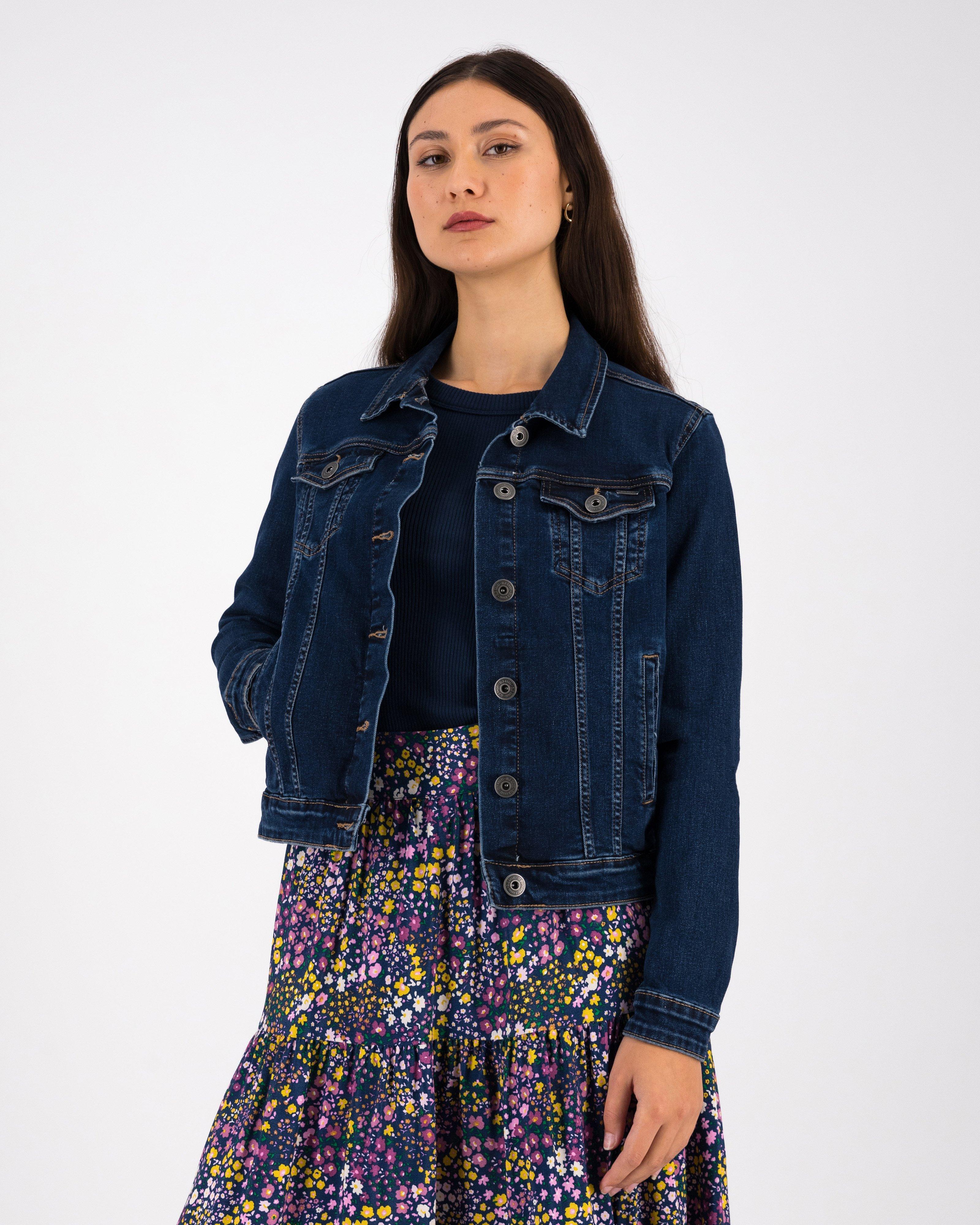 Dark denim jackets sales ladies