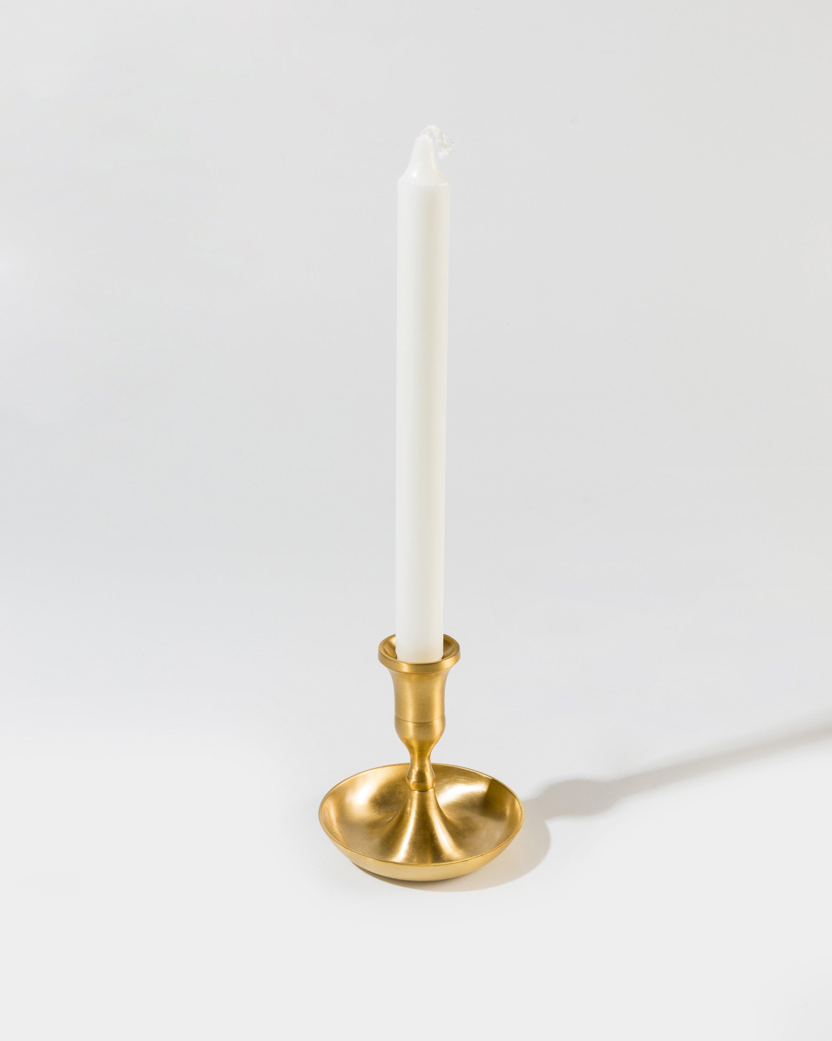 Brass Medium Candle Holder -  Gold