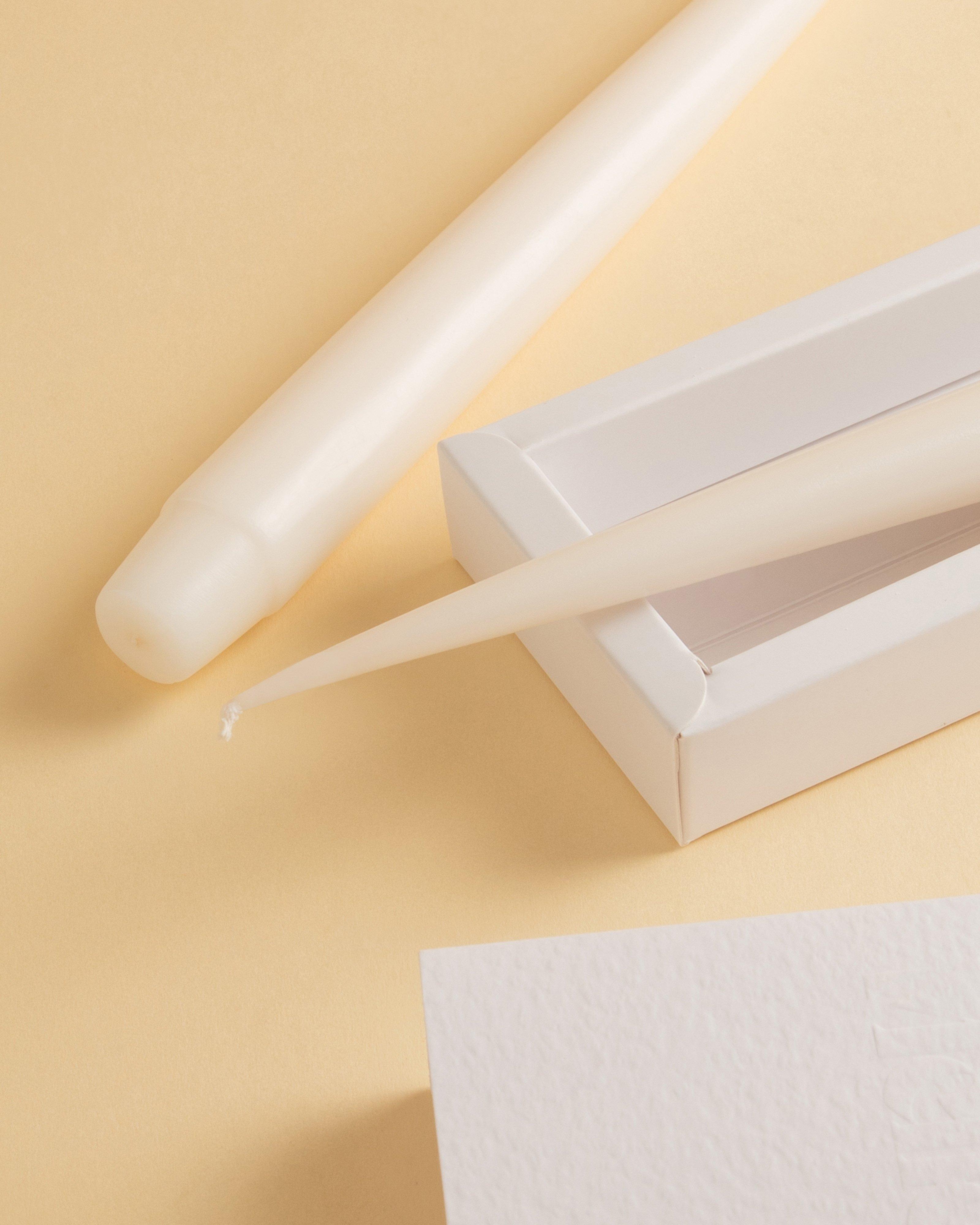 Melle Tapered Candle Sticks -  Milk