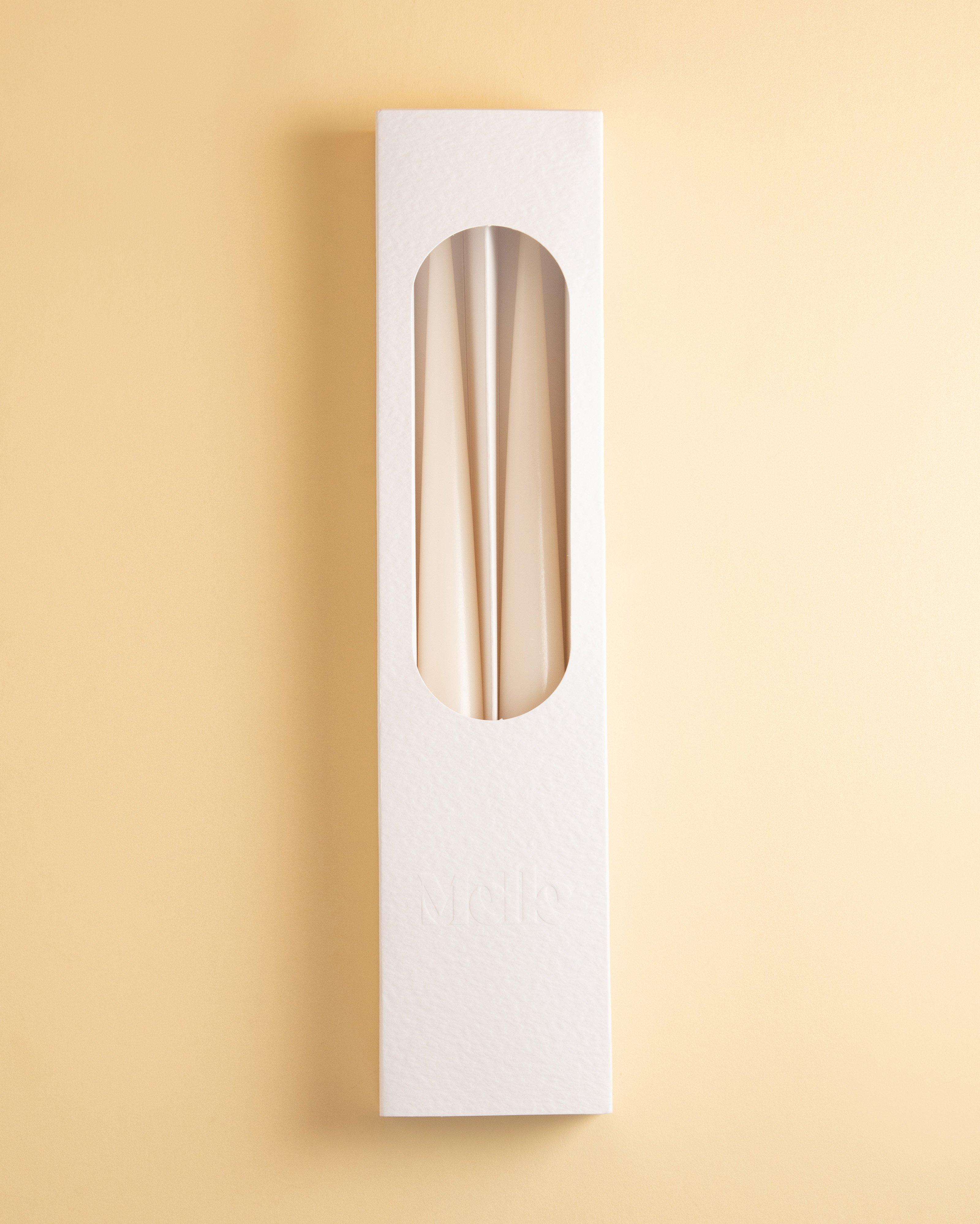 Melle Tapered Candle Sticks -  Milk