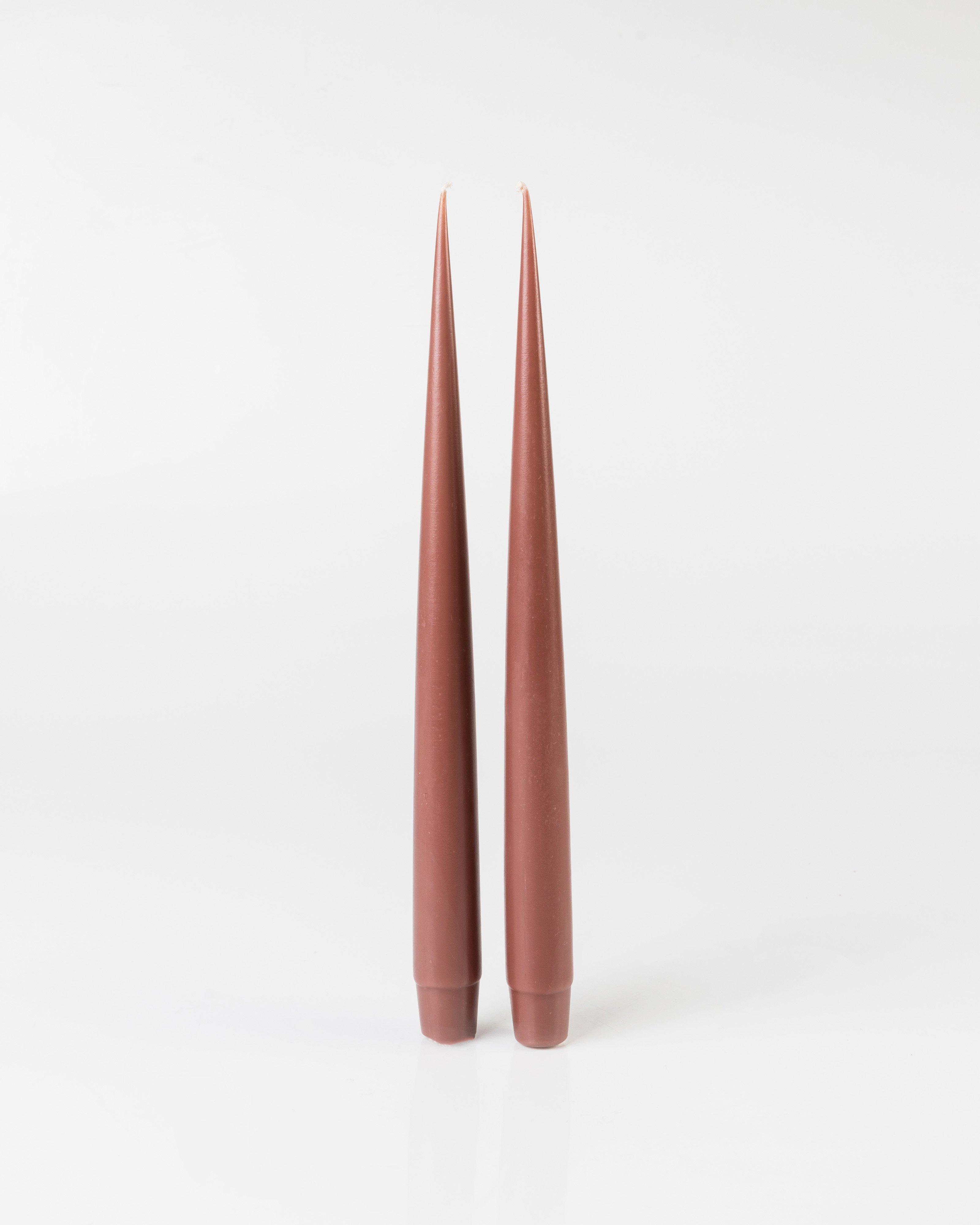 Melle Tapered Candle Sticks -  Brown